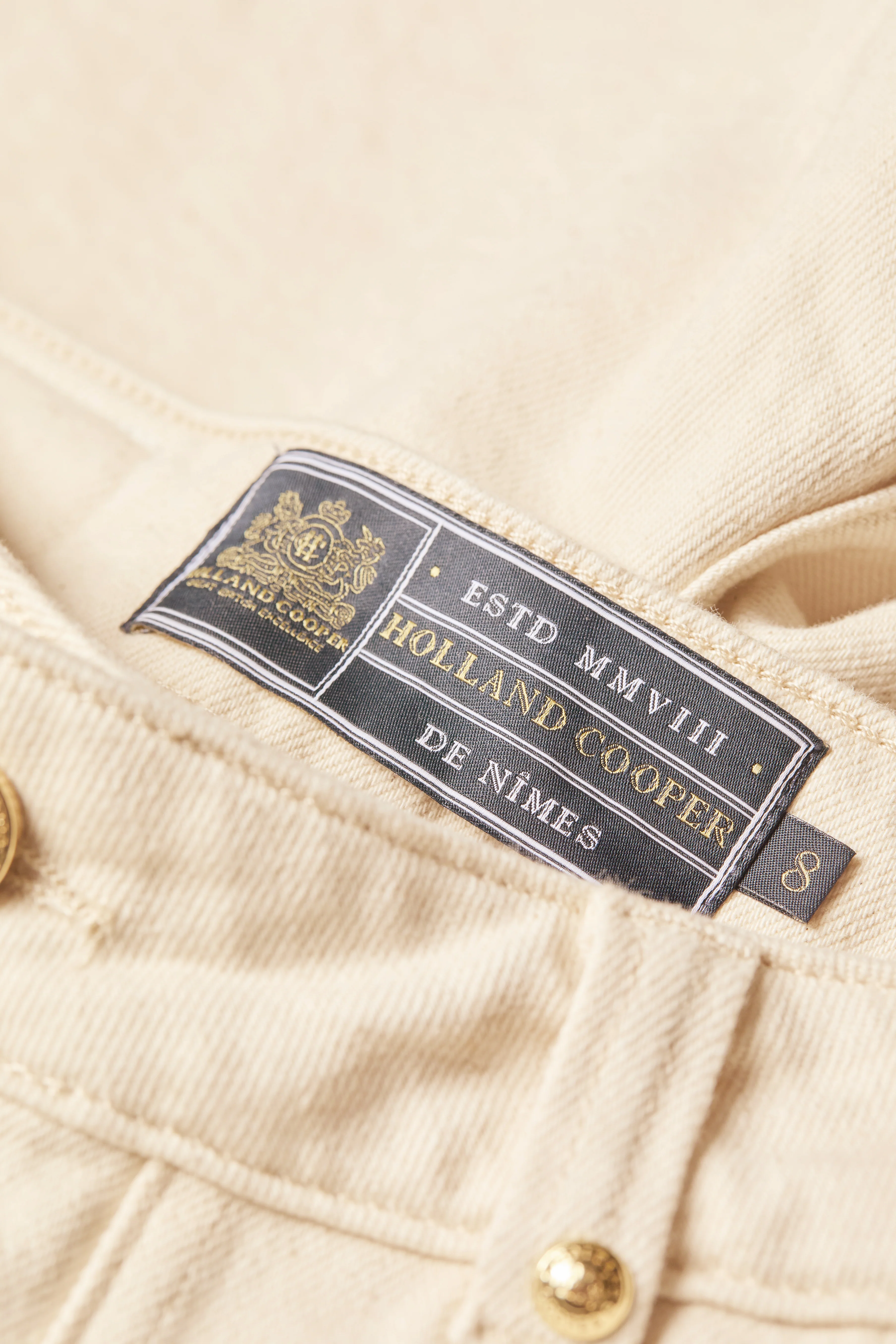 Utility Denim Shorts (Oatmeal)