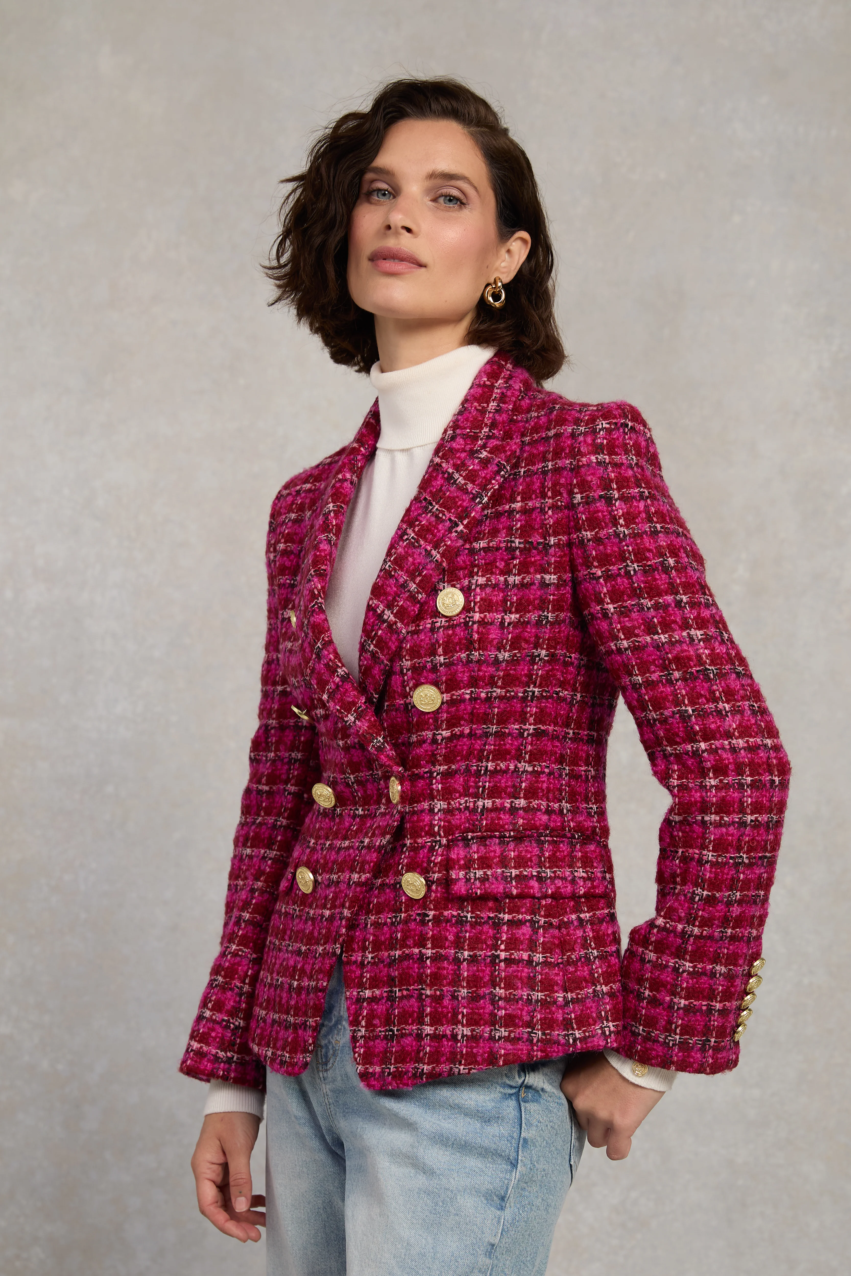 Knightsbridge Blazer (Cerise Boucle)
