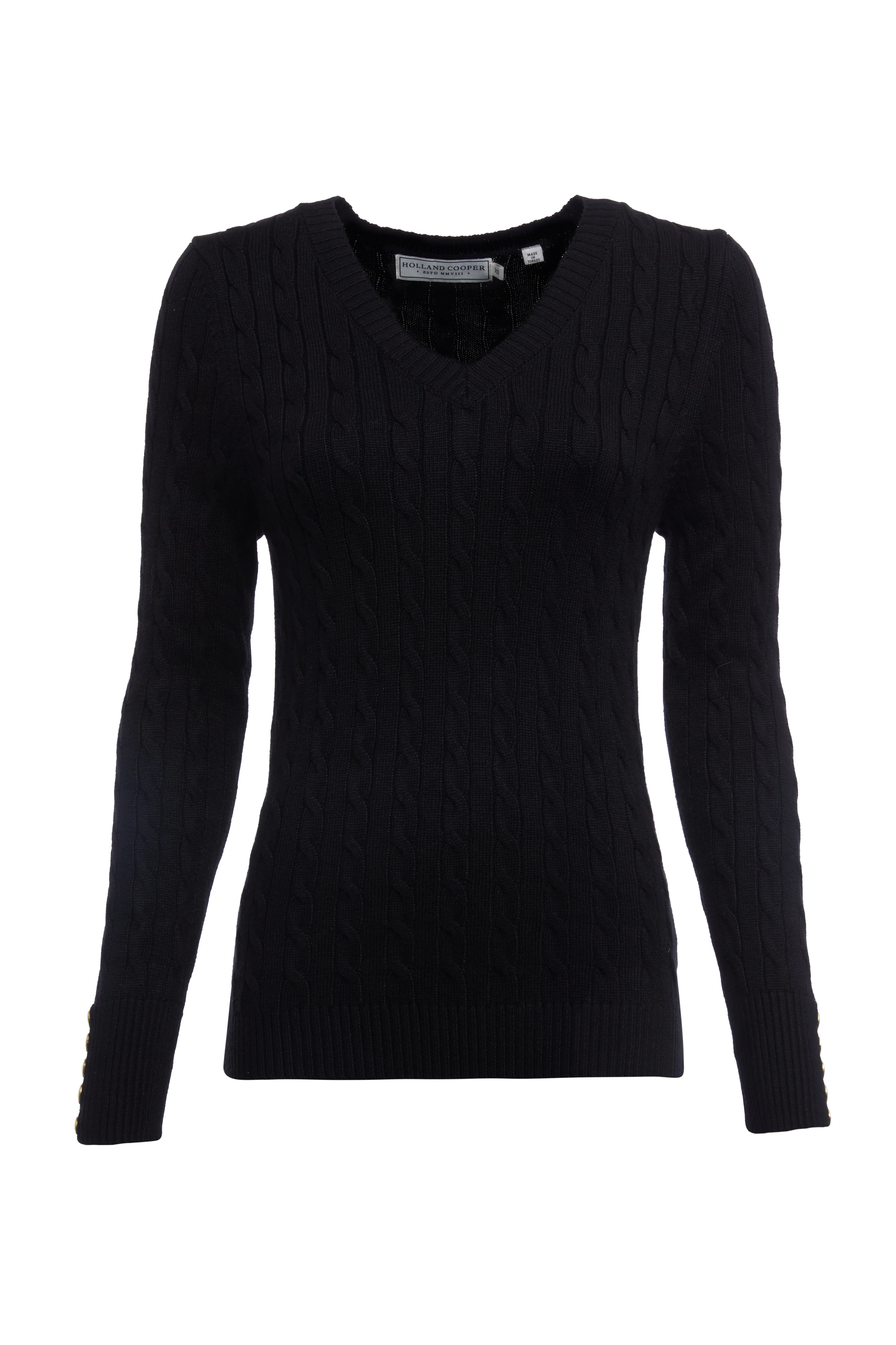 Seattle V-Neck Knit (Black)