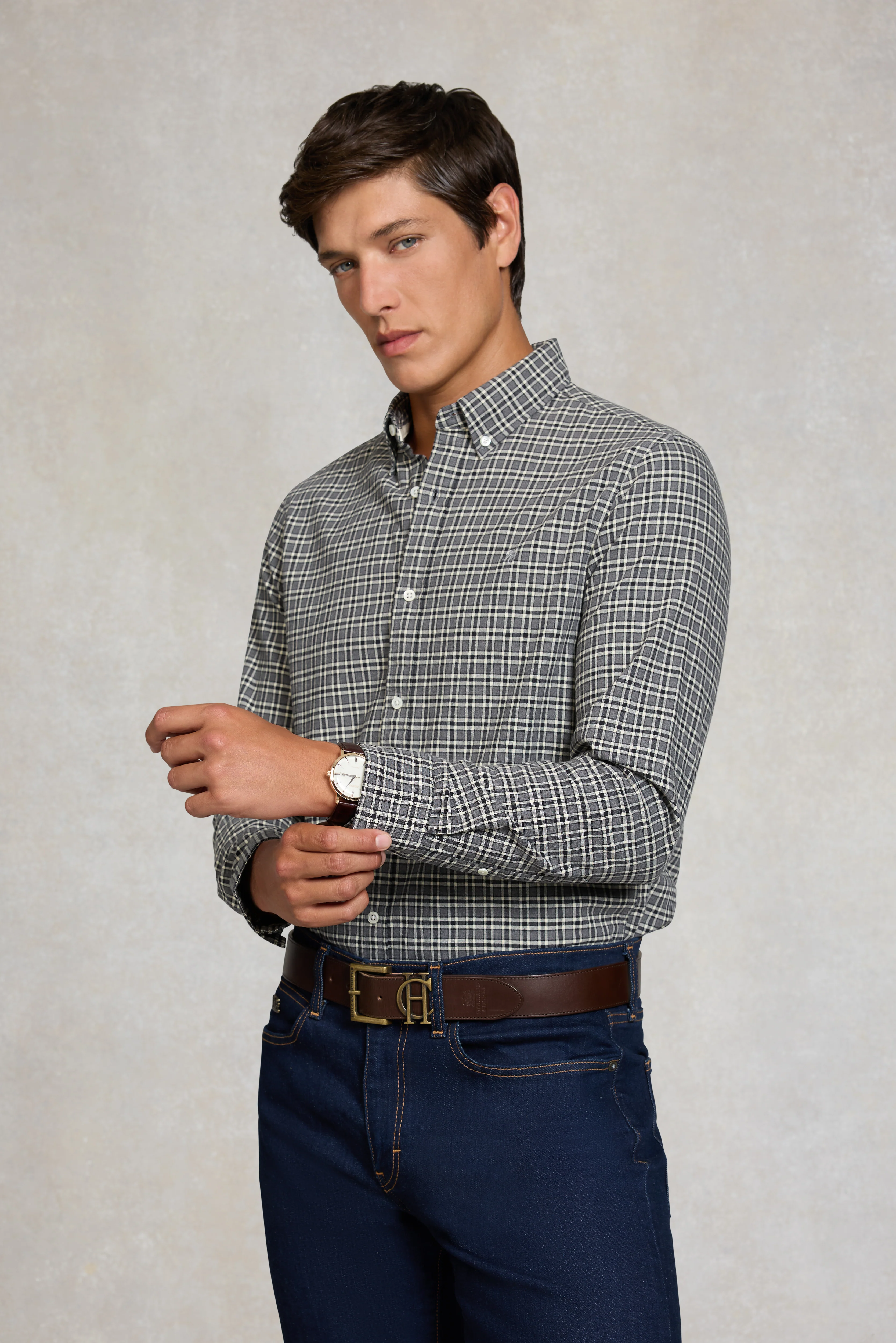 Men's Classic Woven Button Down Shirt (Copthorne Grey)