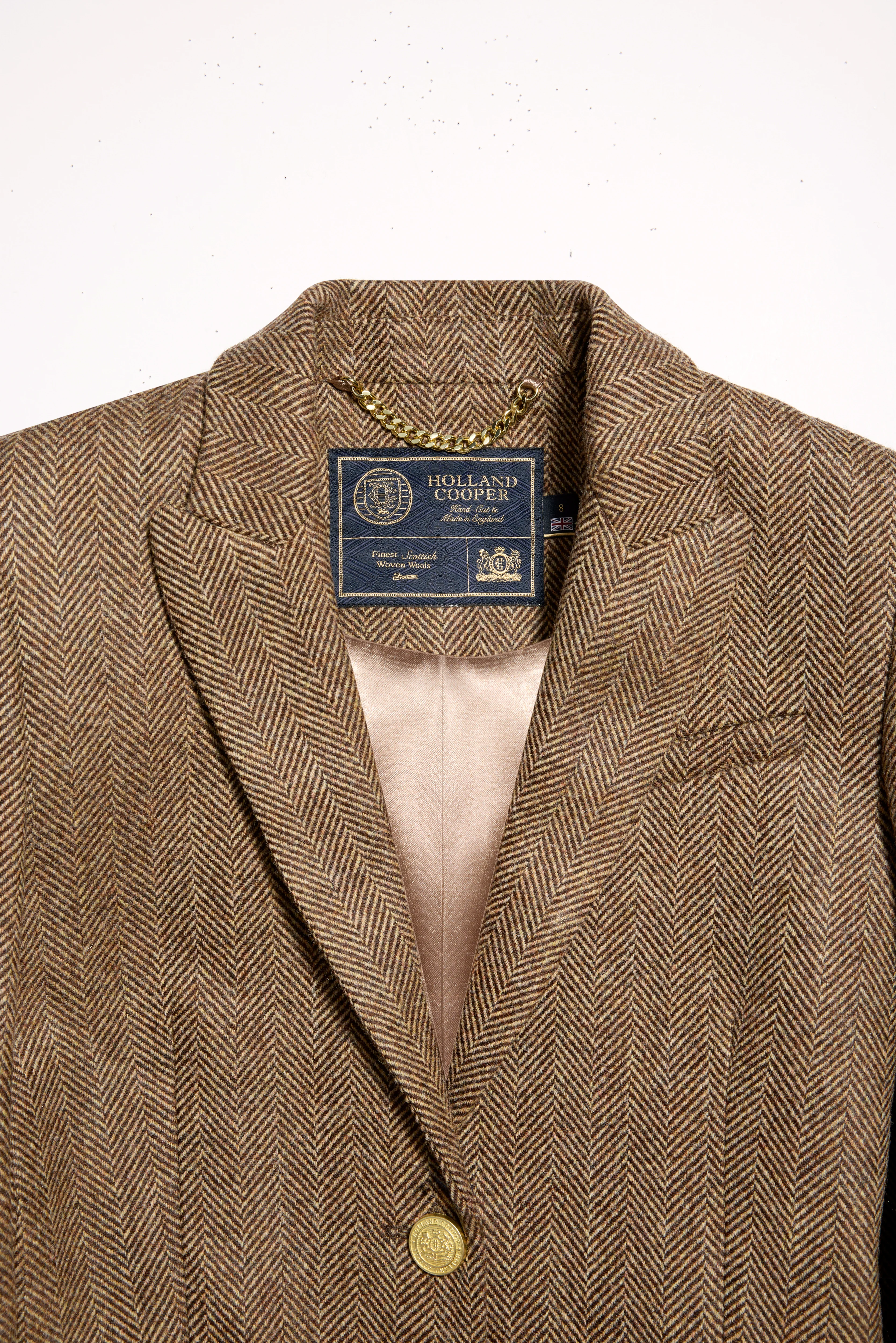 Highgrove Coat (Large Scale Brown Herringbone)