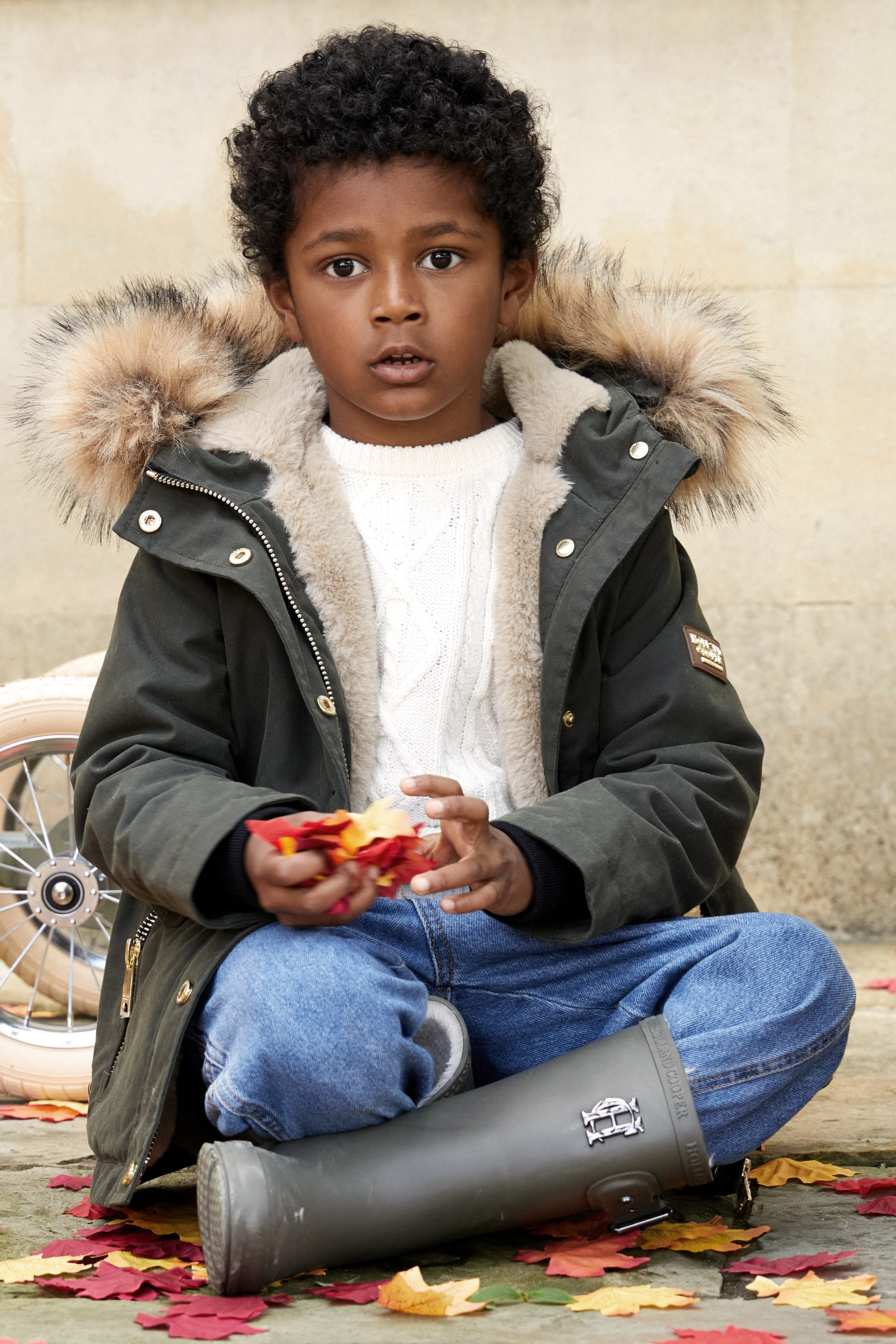 Little Montana Parka (Khaki Wax)