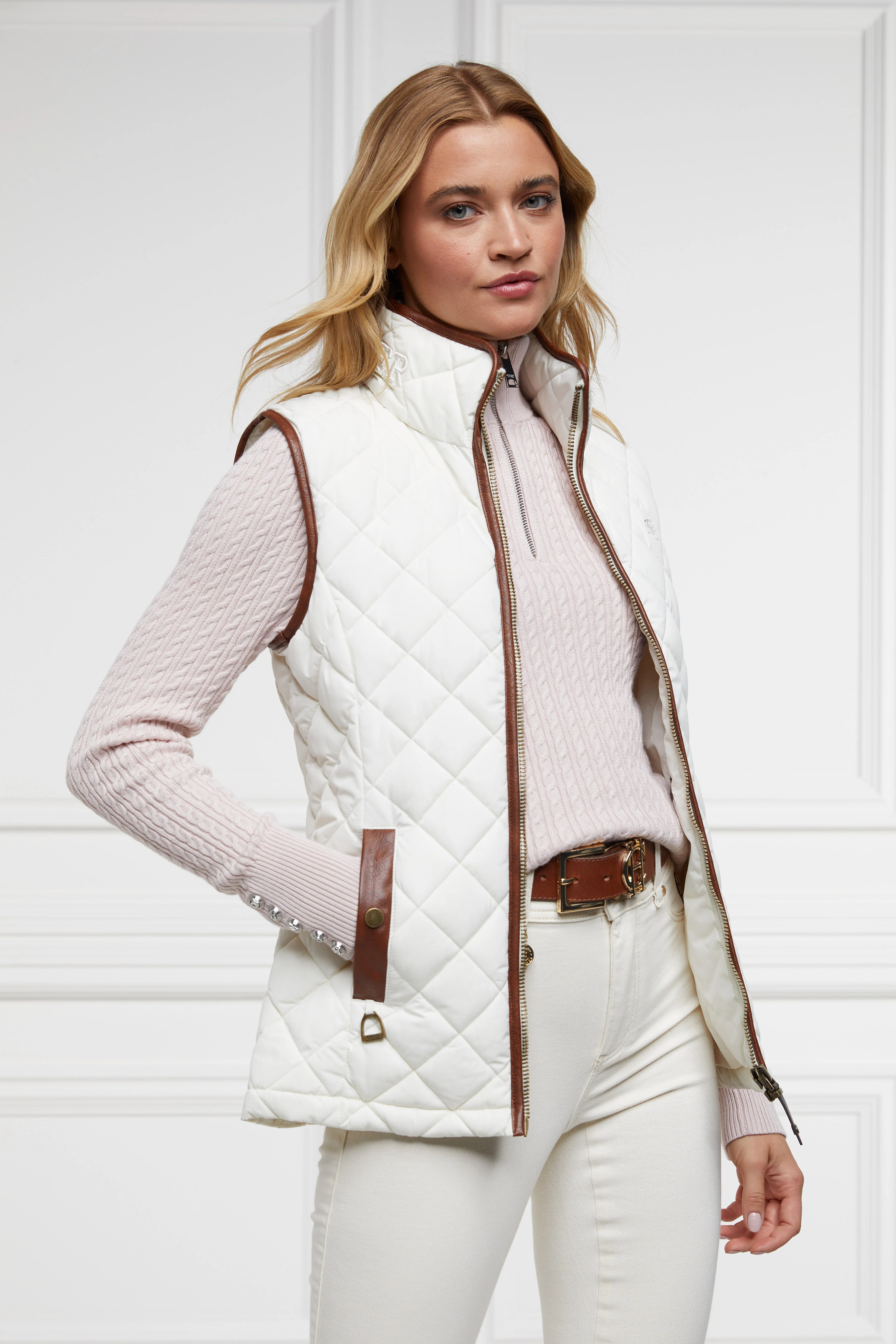 Ava Quarter Zip Knit (Soft Pink)