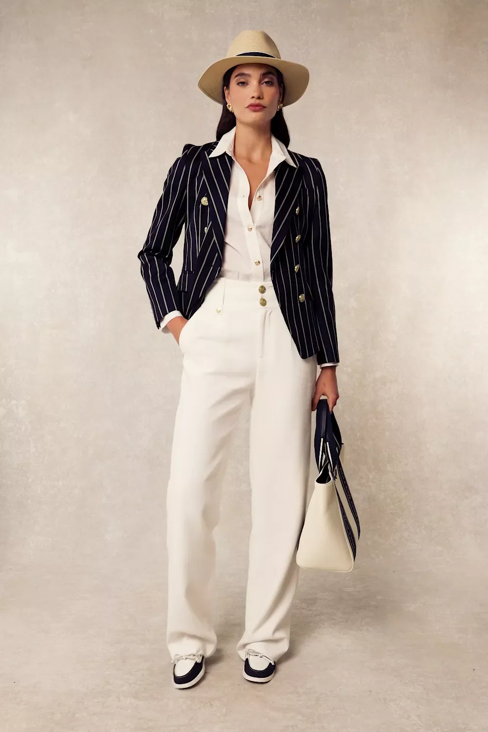 Knightsbridge Blazer (Ink Navy Wide Stripe)