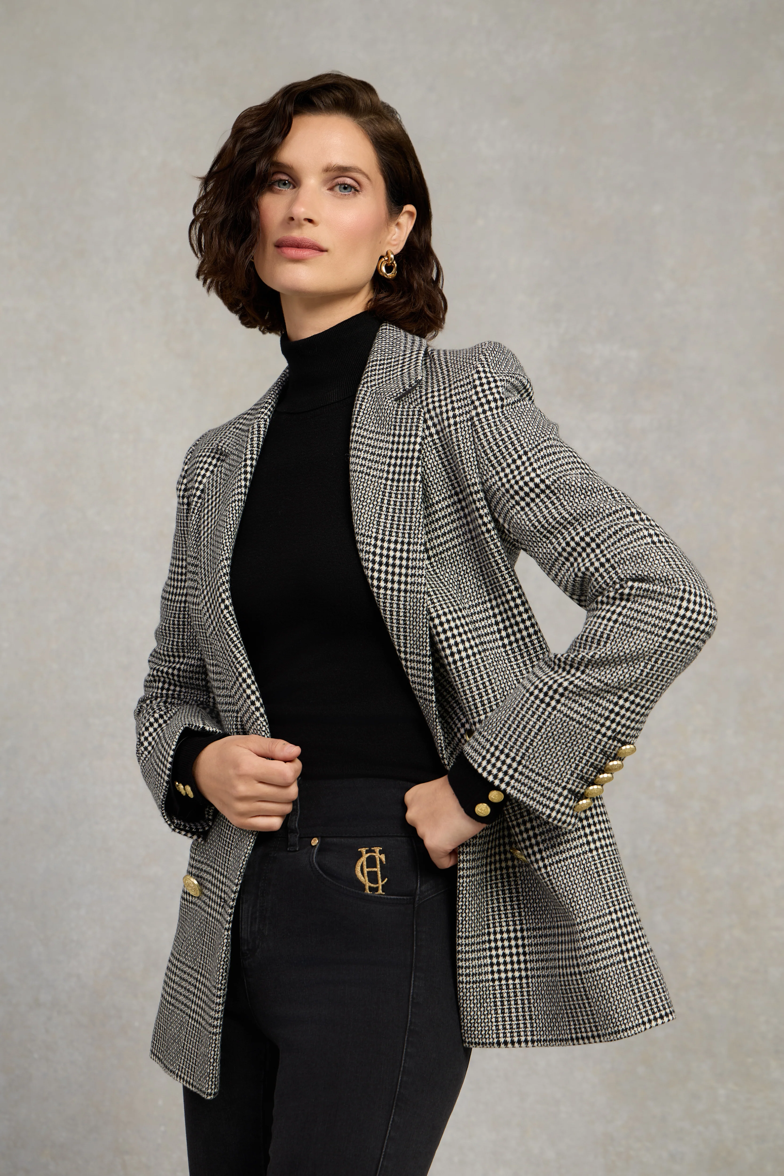 Double Breasted Blazer (Prince of Wales Mono)