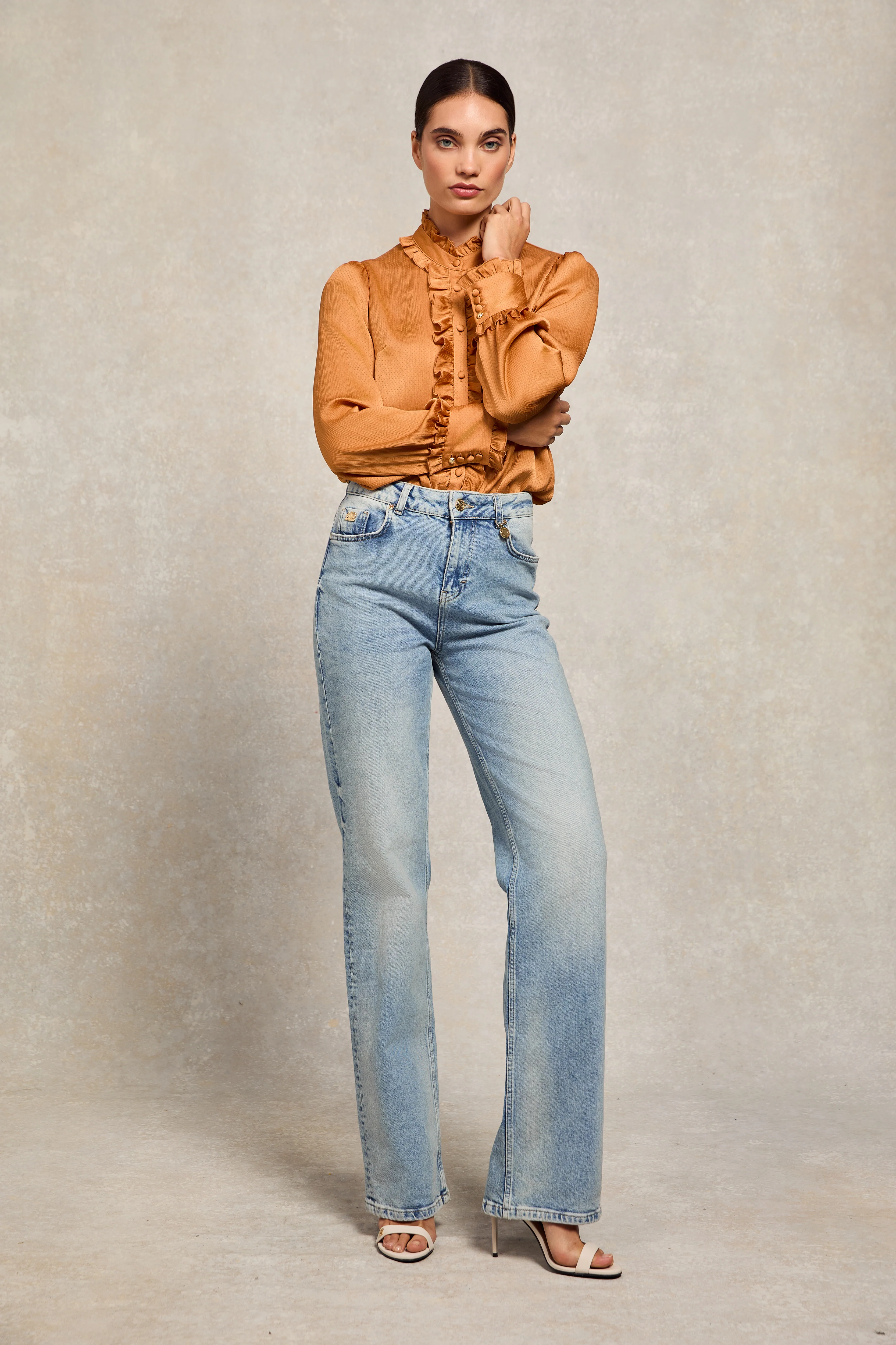 Ruby Ruffle Shirt (Sienna)