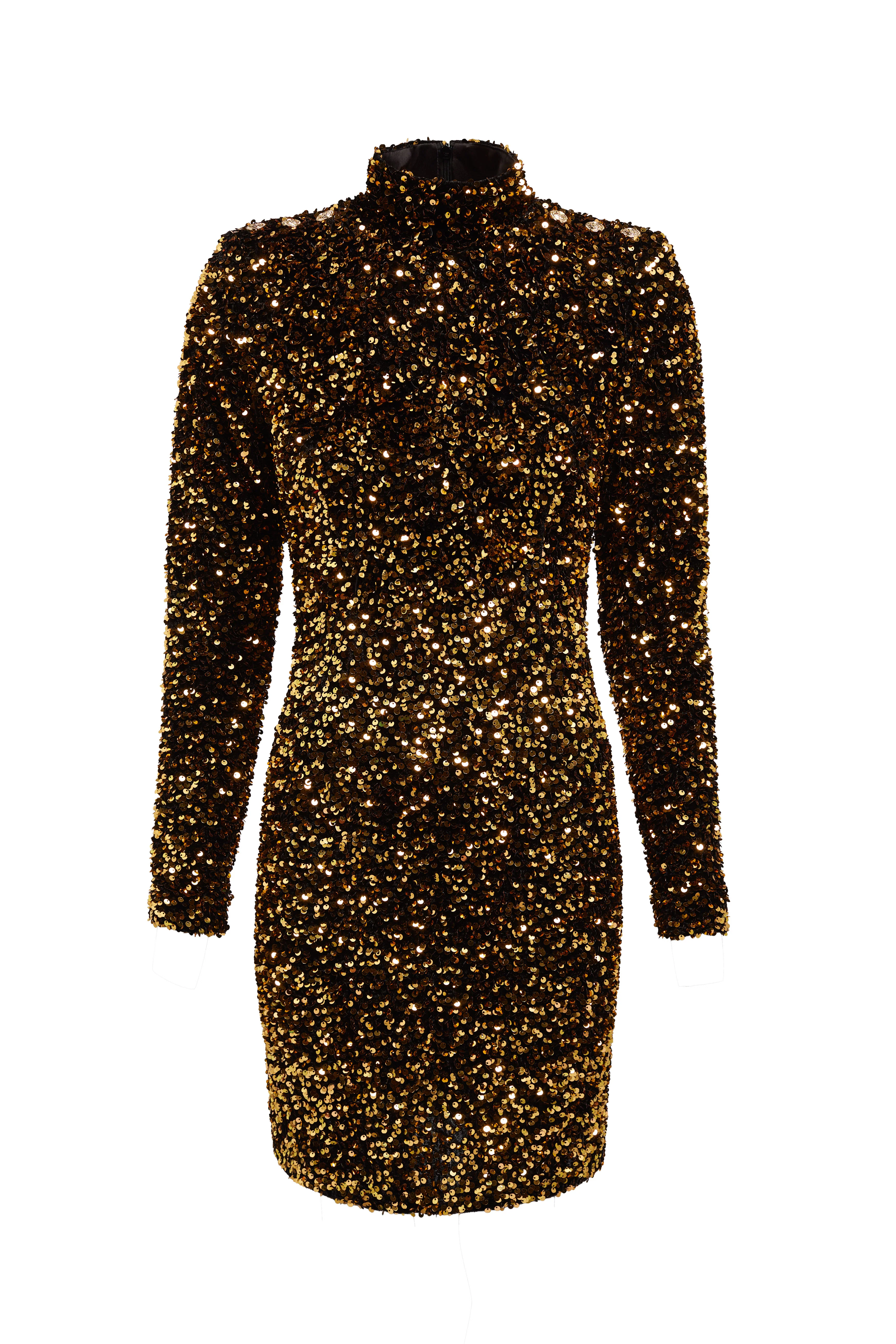 Victoria Sequin Mini Dress (Gold Sequin)