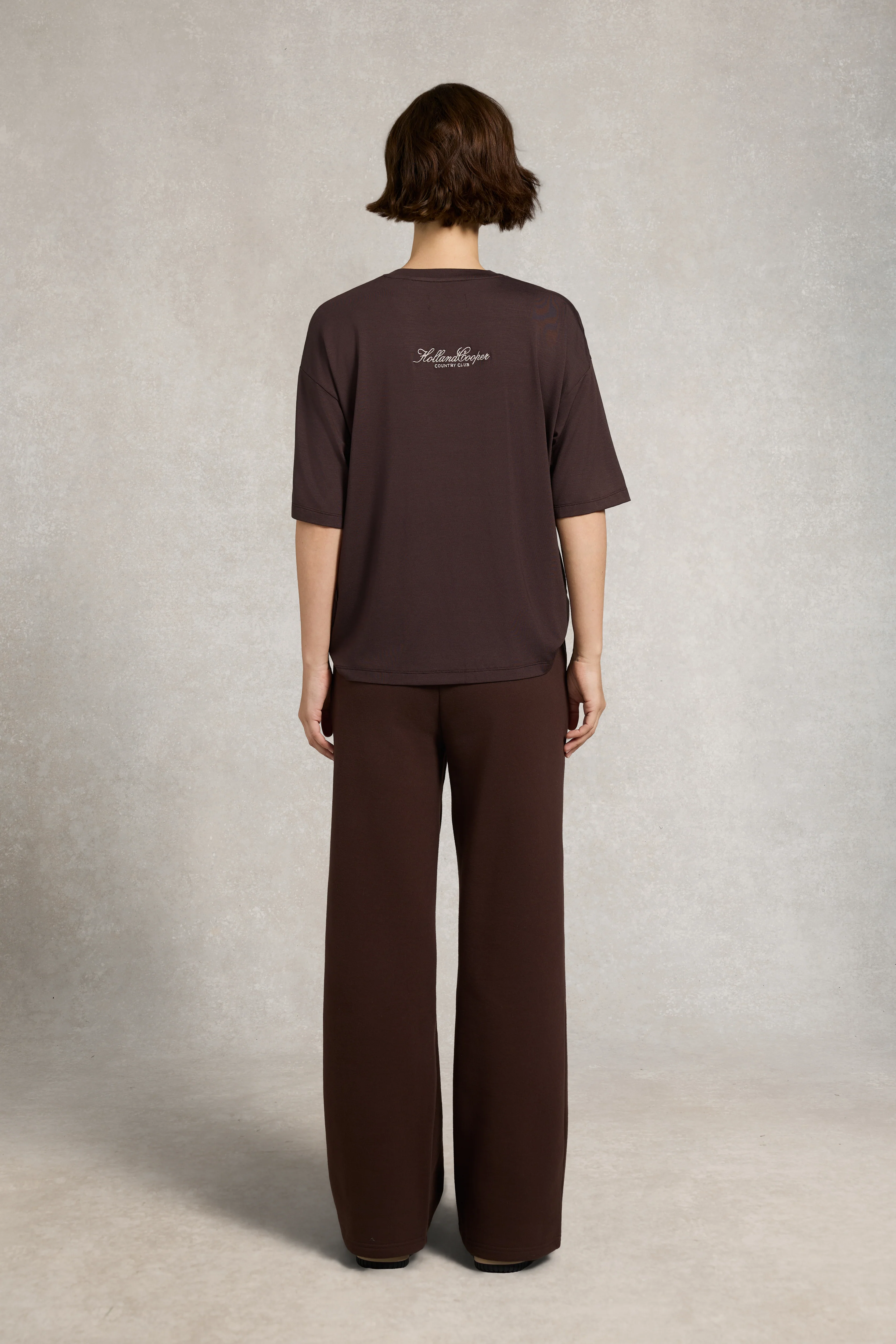 Oversized Monogram Tee (Walnut)