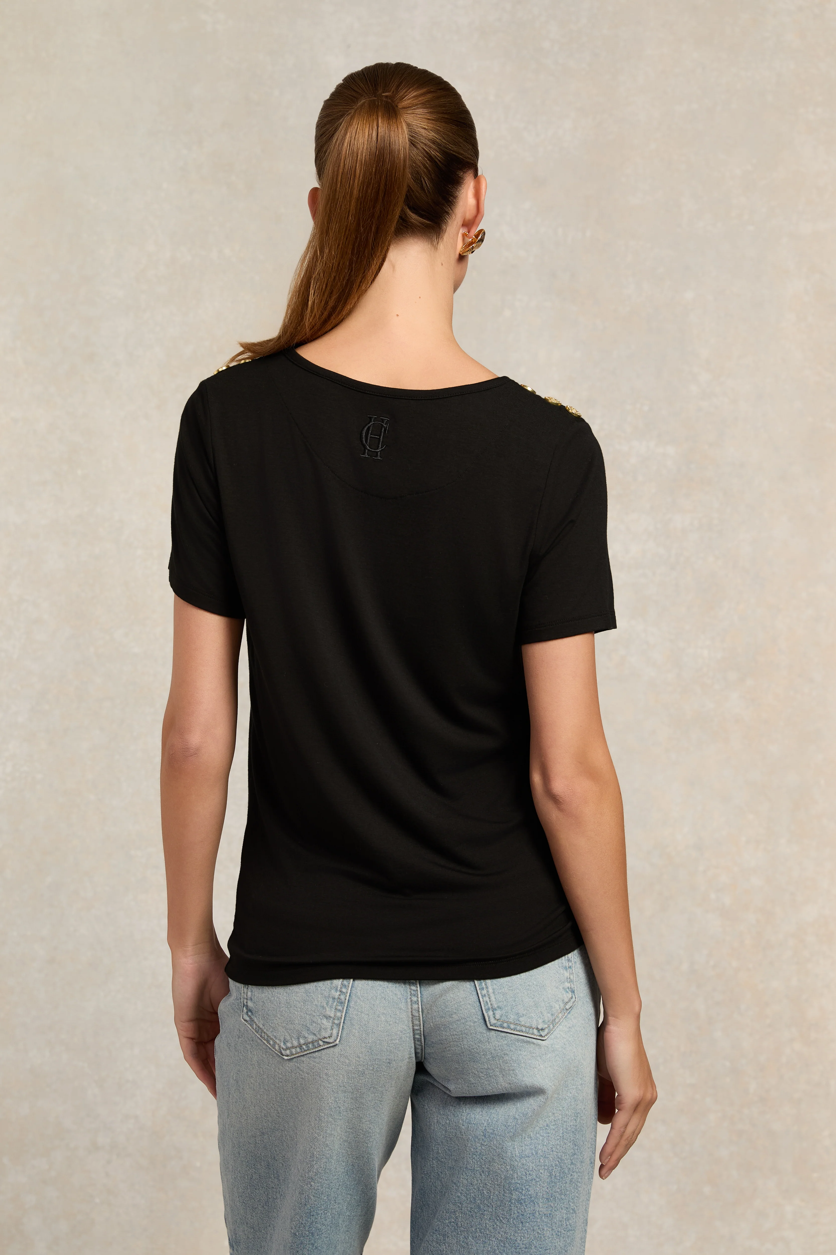 Relax Fit Crew Neck Tee (Black)