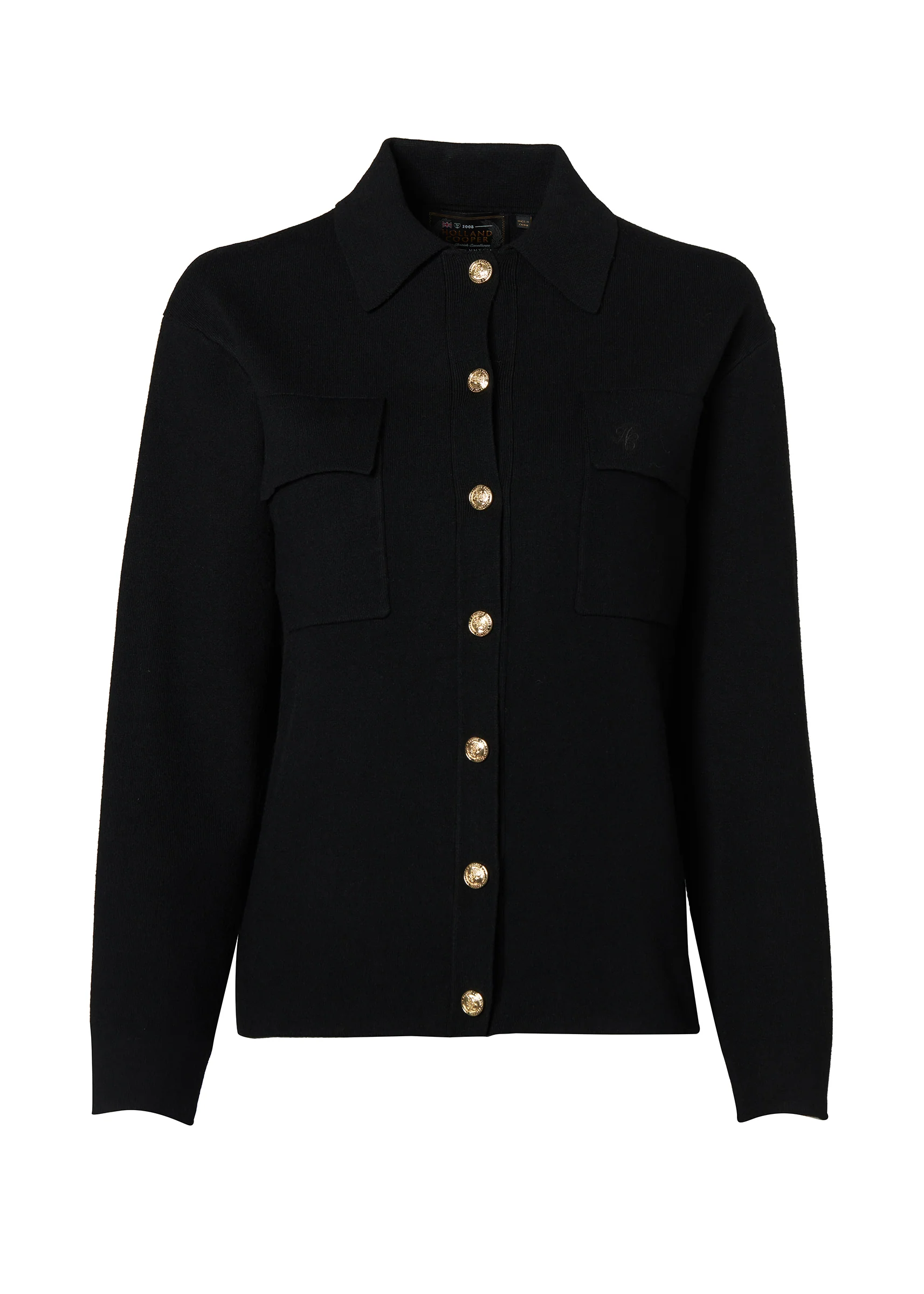 Maria Knitted Overshirt (Black)