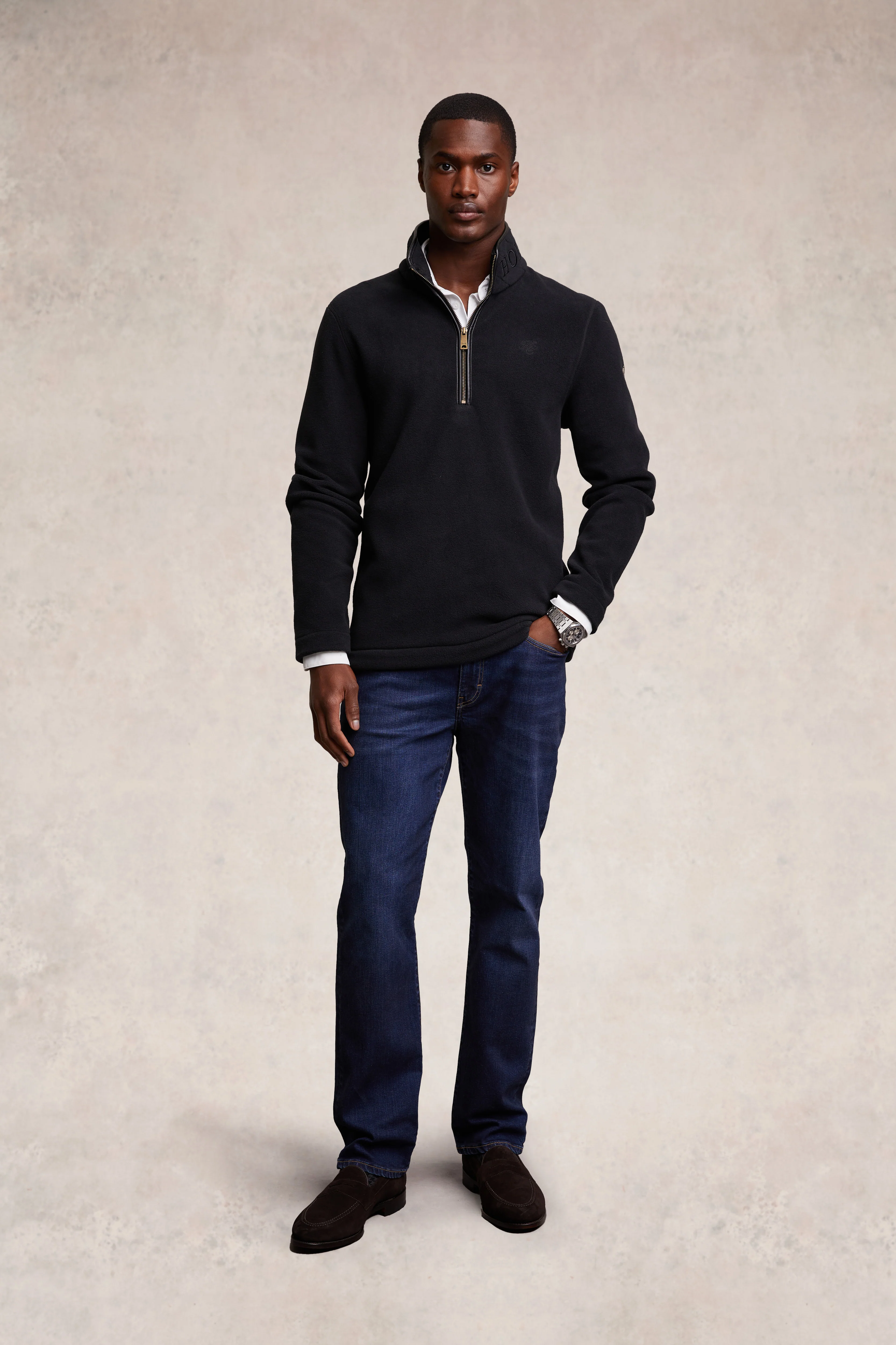 Country Fleece Quarter Zip (Black)