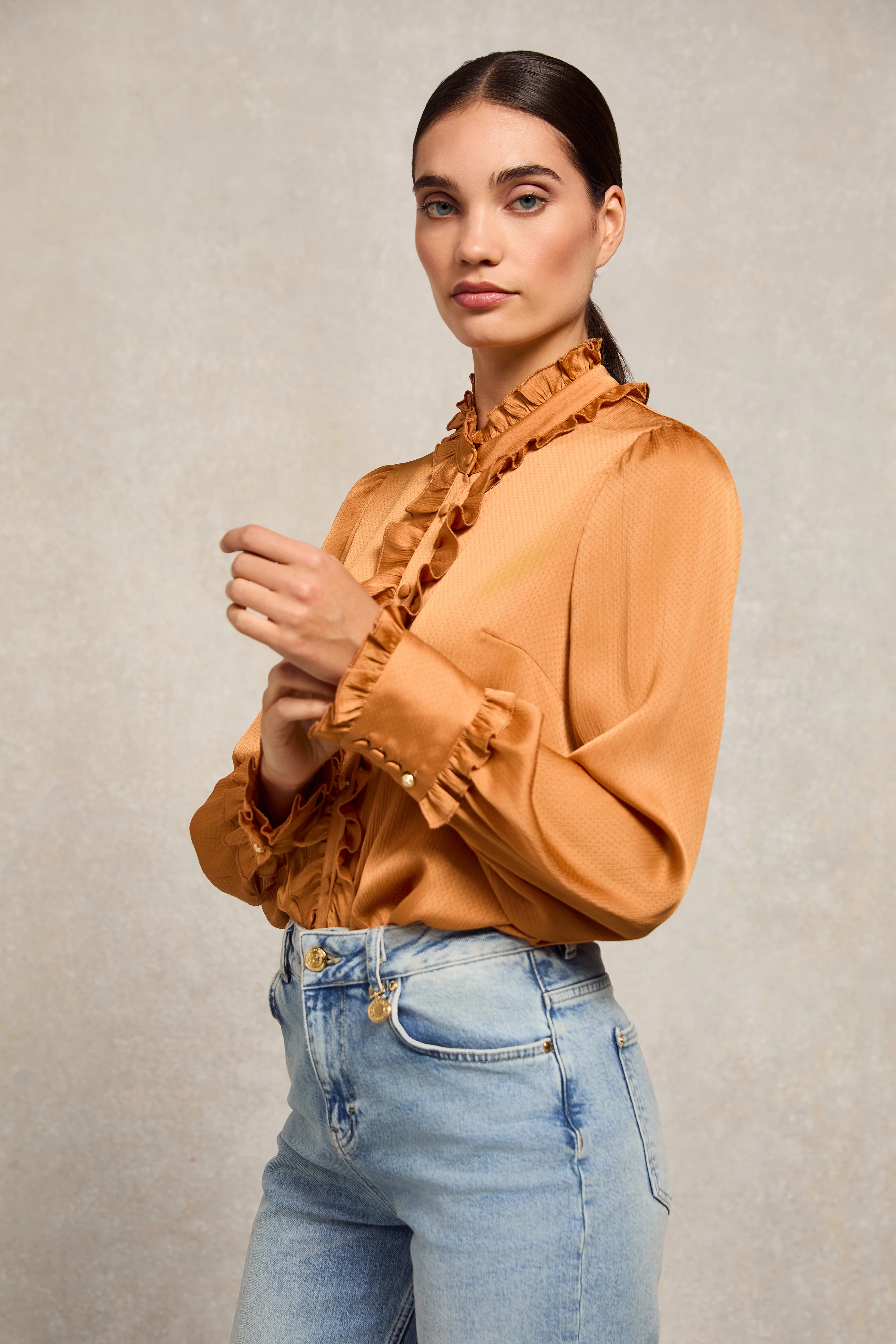 Ruby Ruffle Shirt (Sienna)
