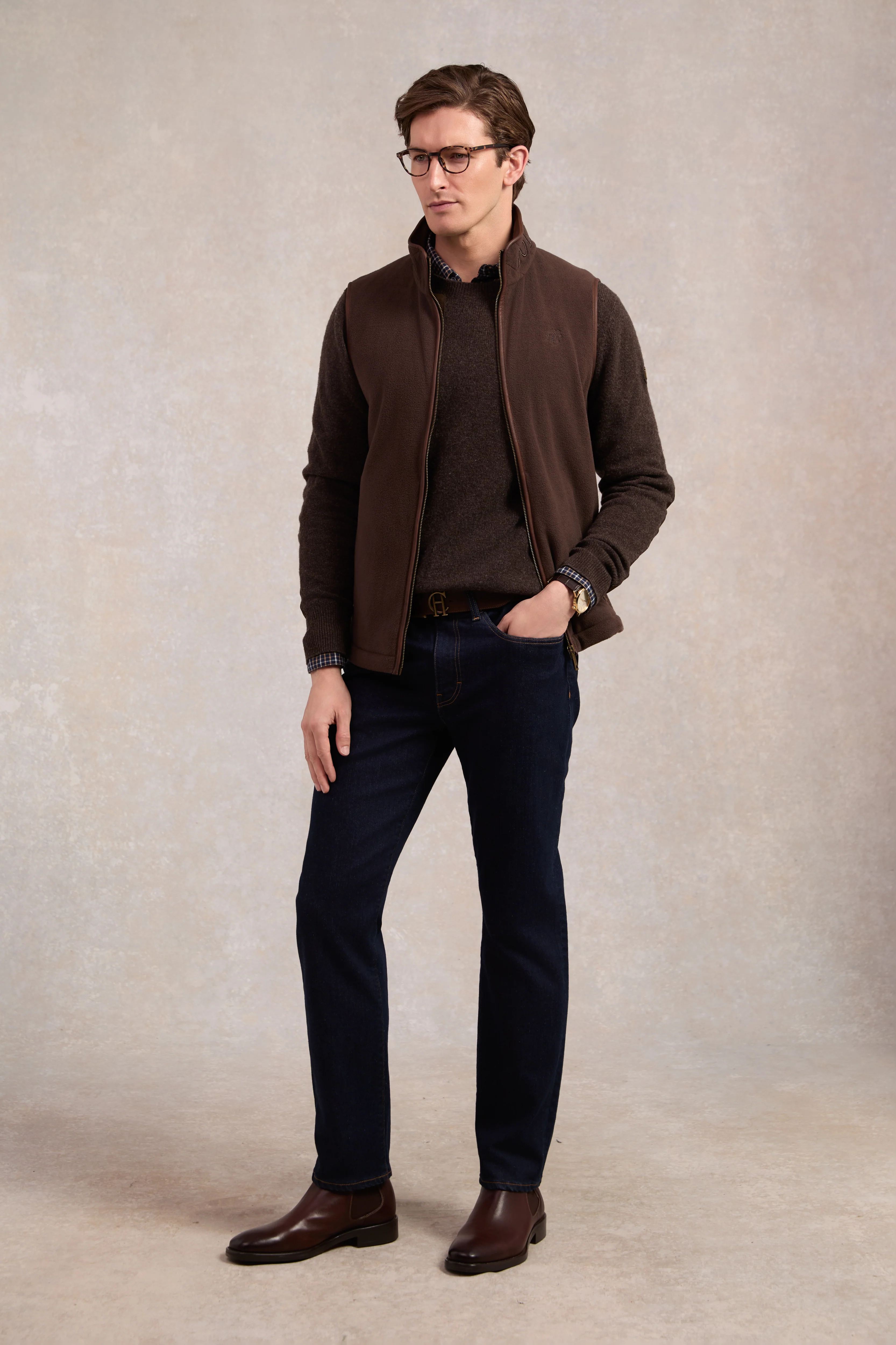 Country Fleece Gilet (Chocolate)