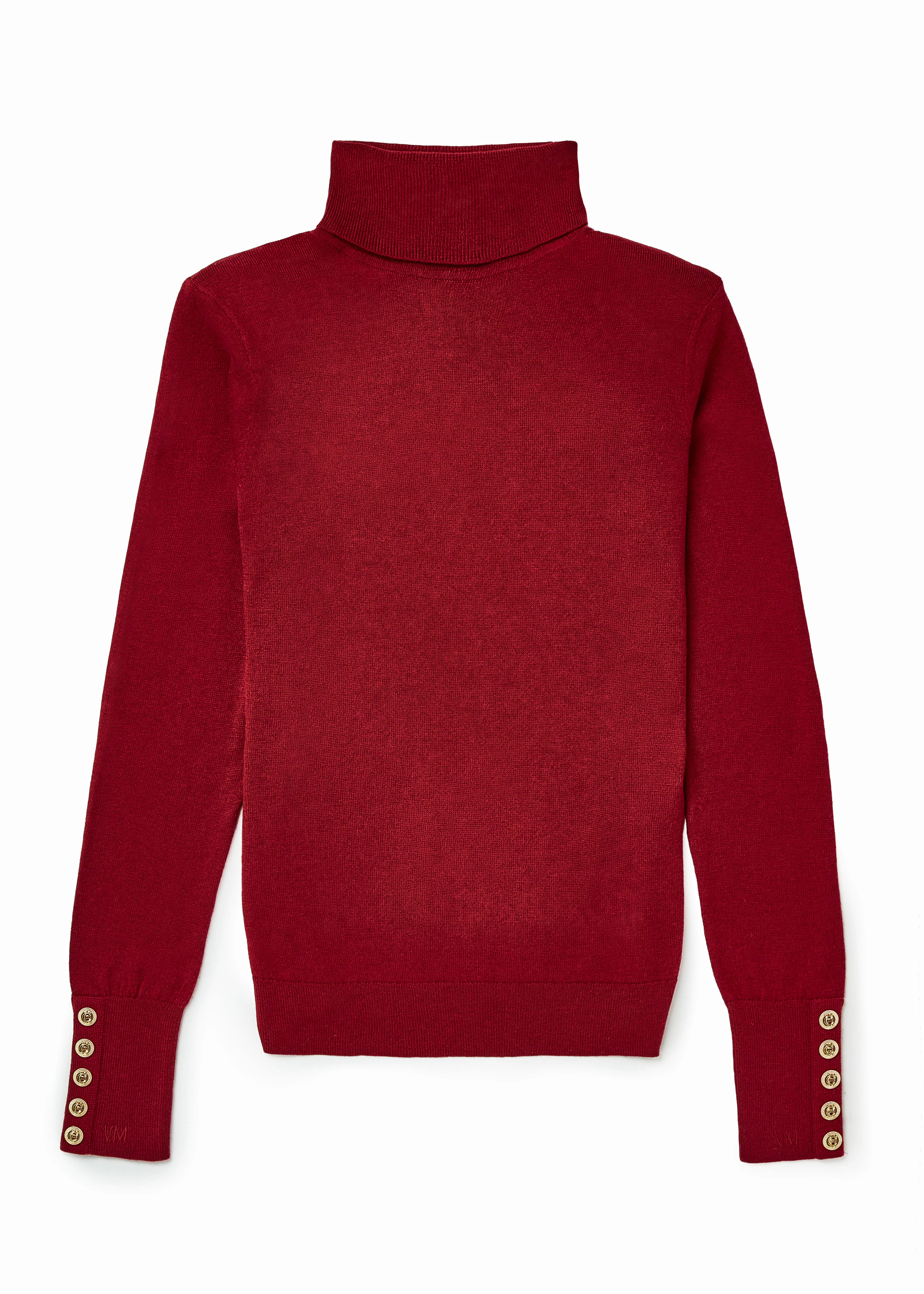 Victoria Cashmere Roll Neck (Berry)