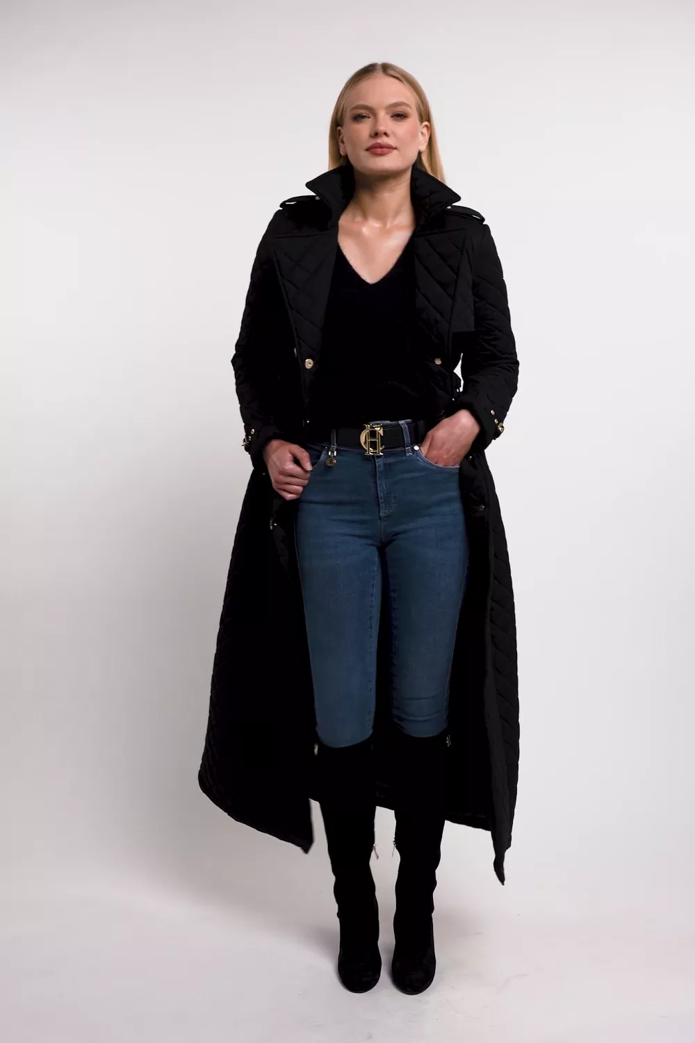 Amelia V-Neck Knit (Black)