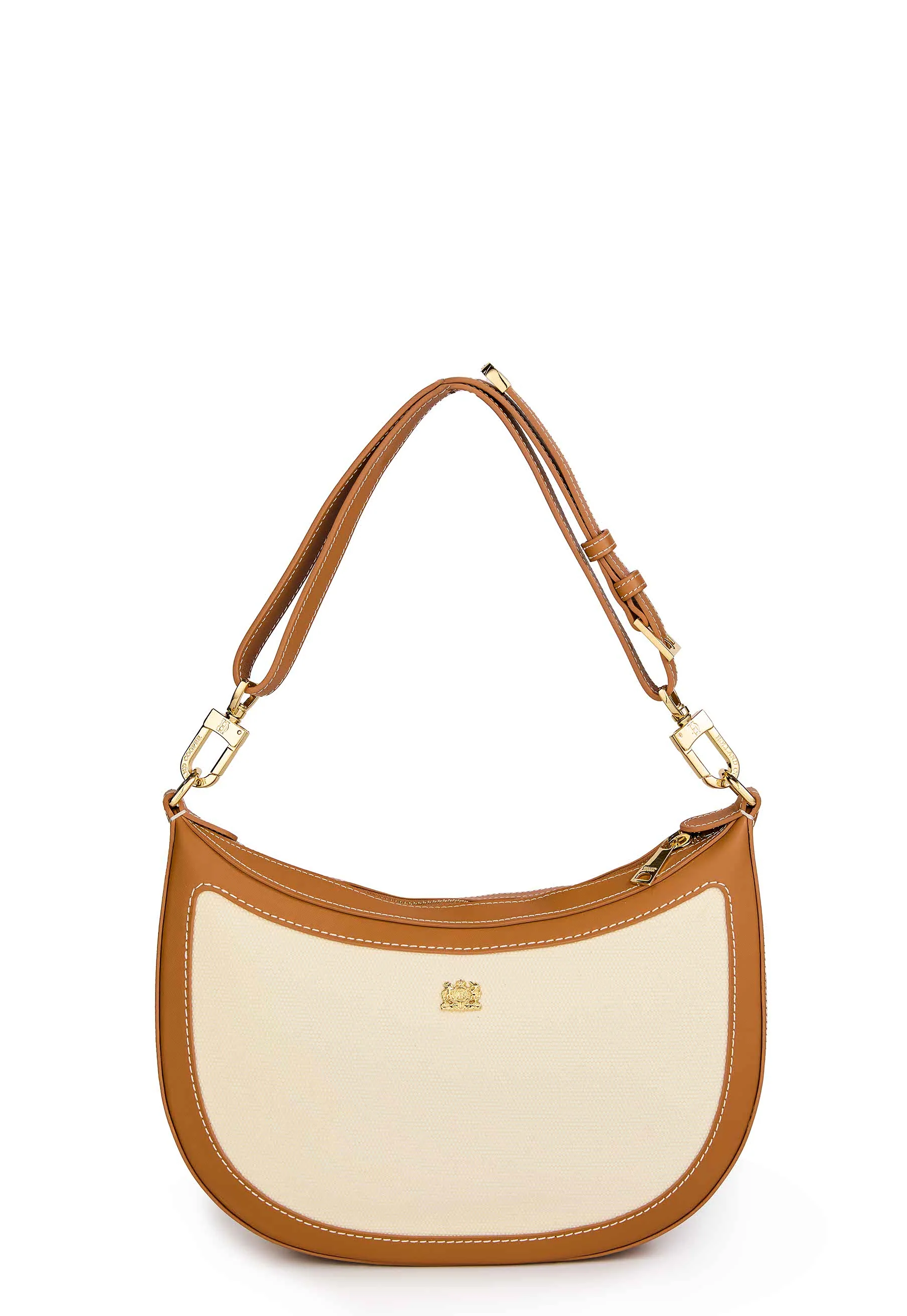 City Shoulder Bag (Tan Canvas)