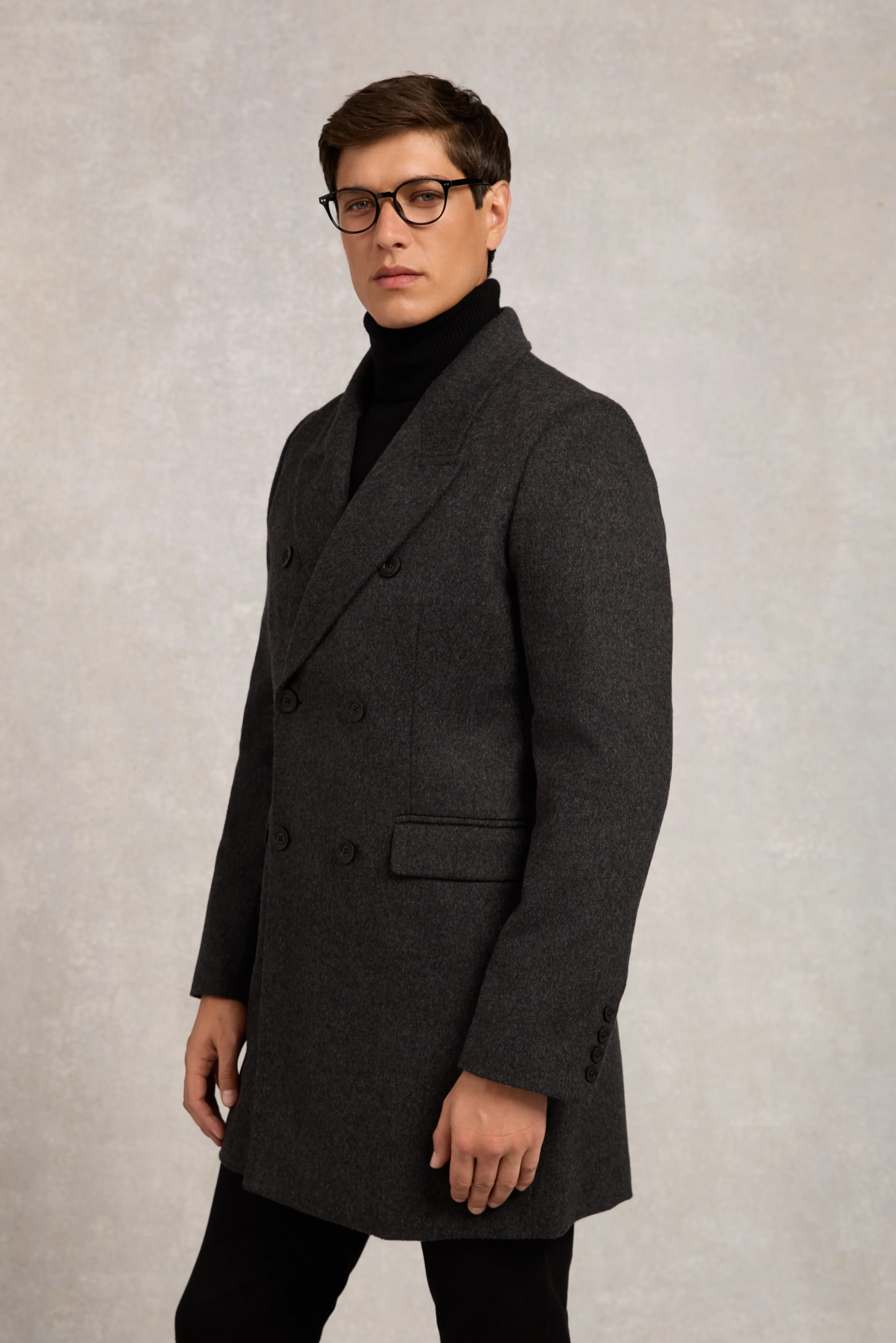 The Double Breasted Coat (Soft Graphite)