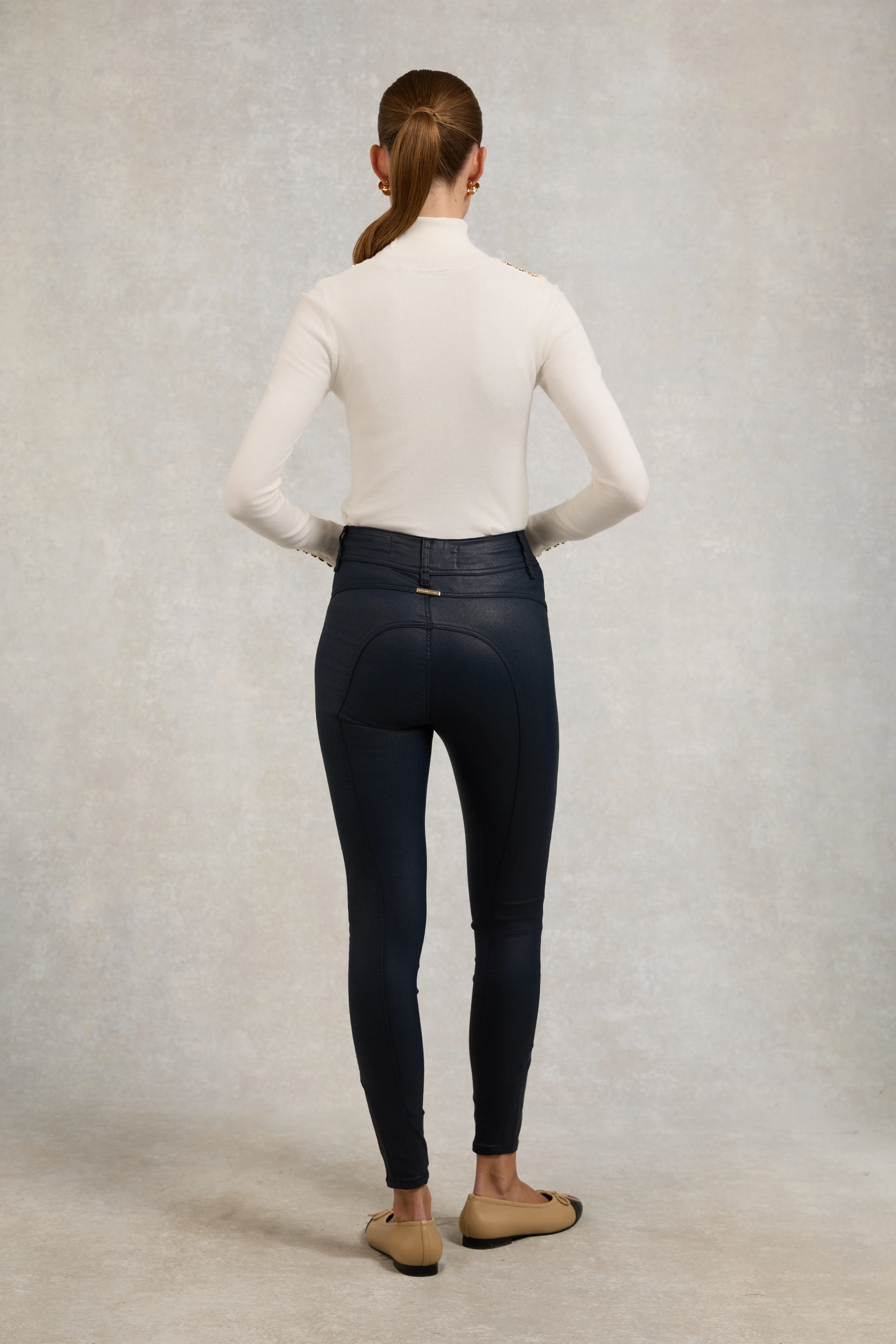 Coated Jodhpur Jean (Navy)