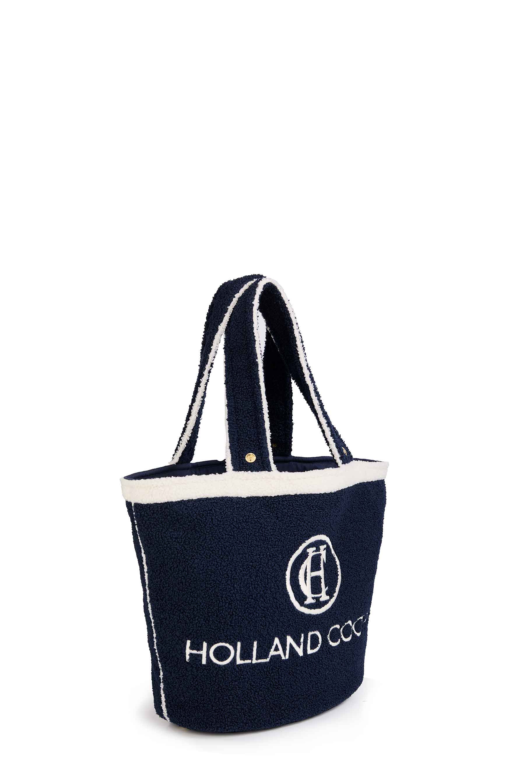 Paloma Towelling Tote (Navy Ecru)