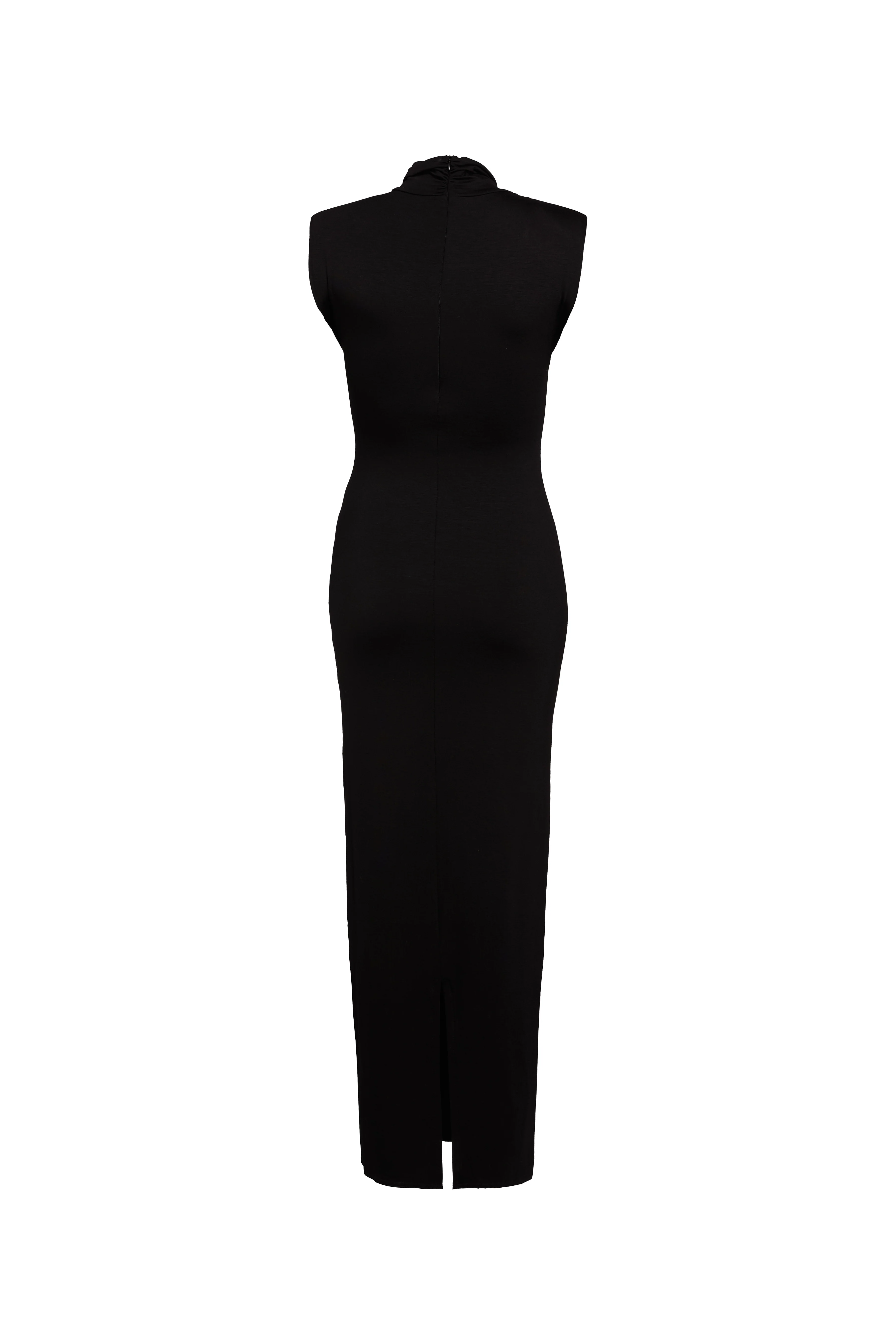 Harper High Neck Maxi Dress (Black)