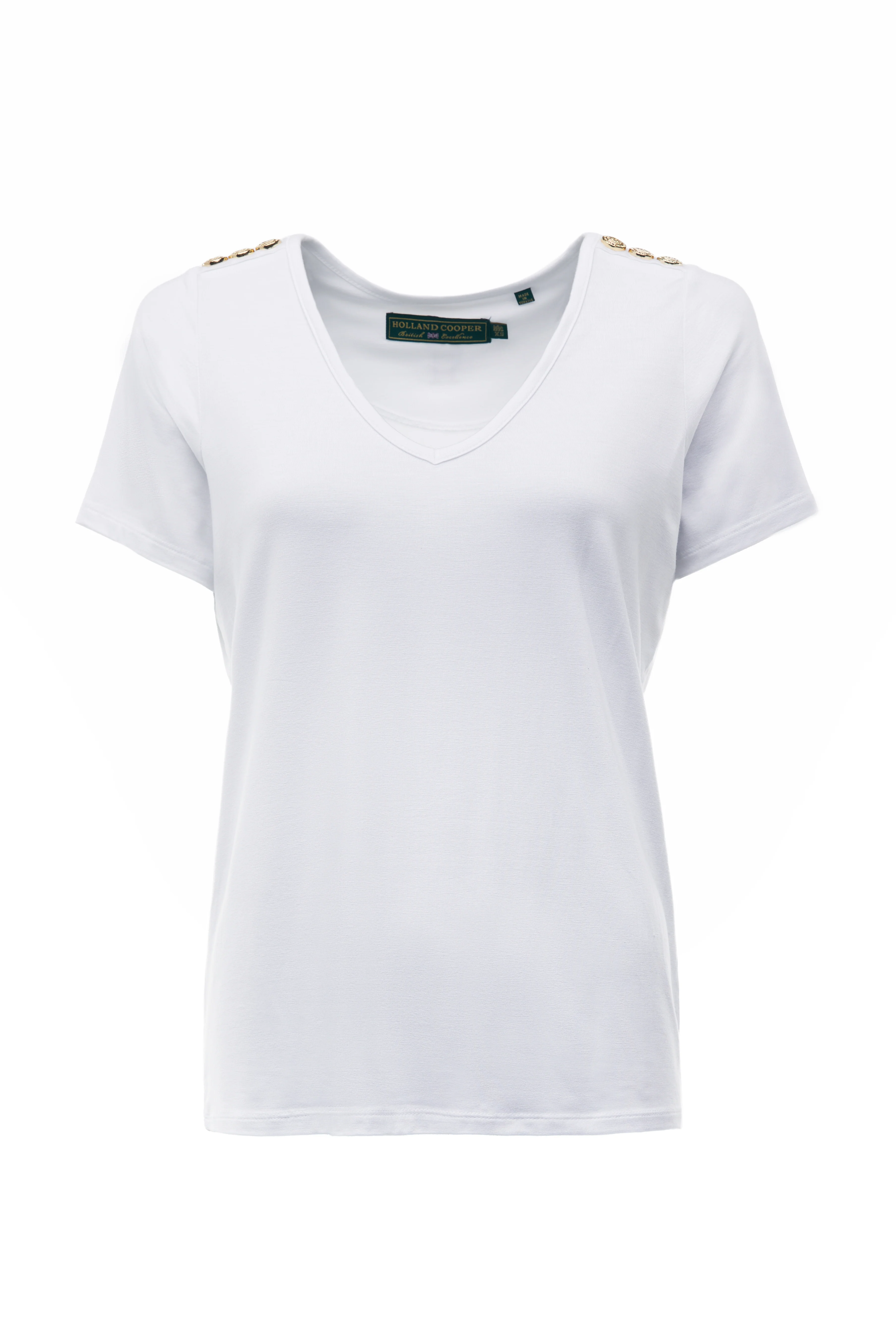 Relax Fit V-Neck Tee (White)