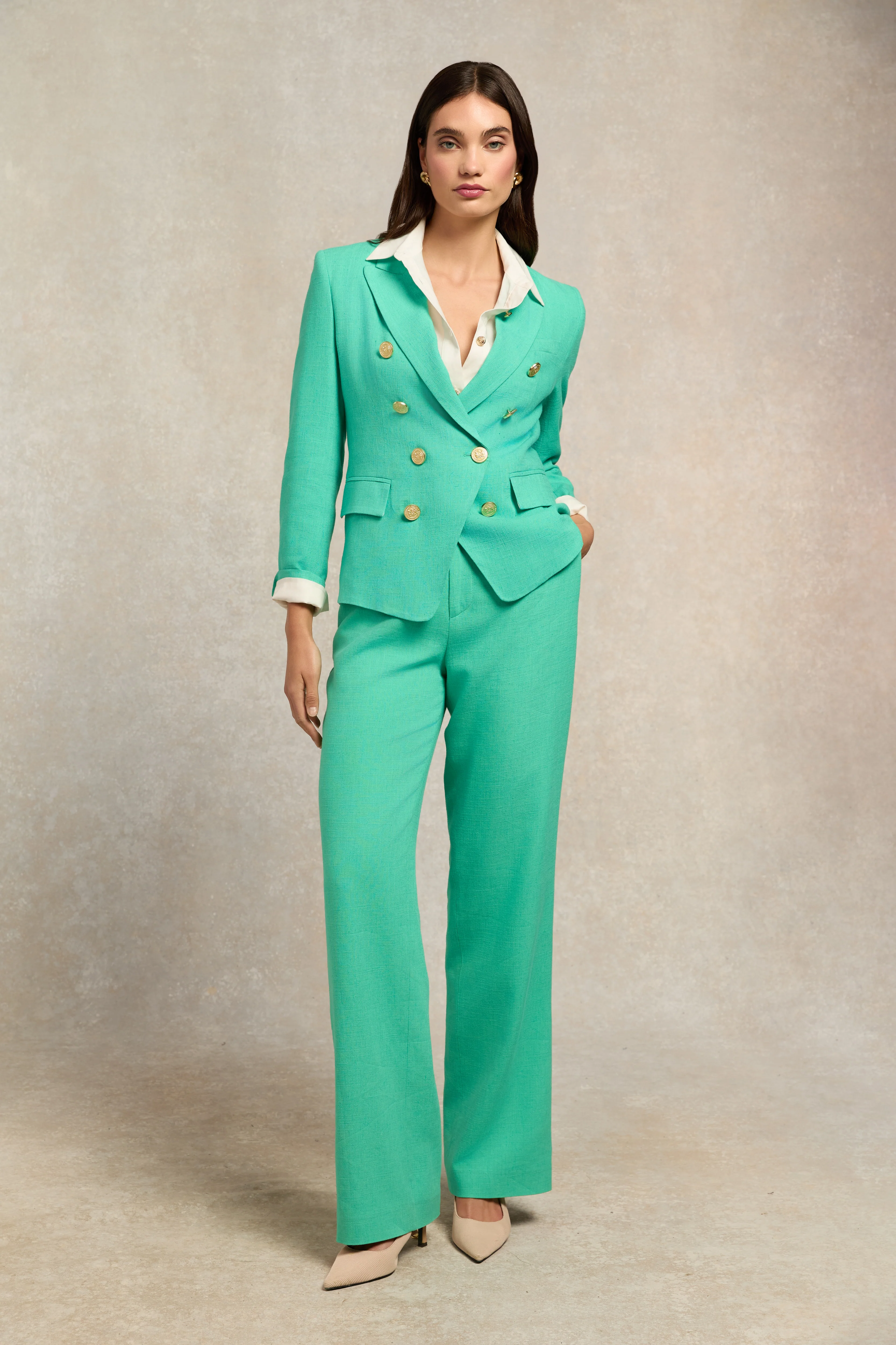 Knightsbridge Blazer (Jade Linen)