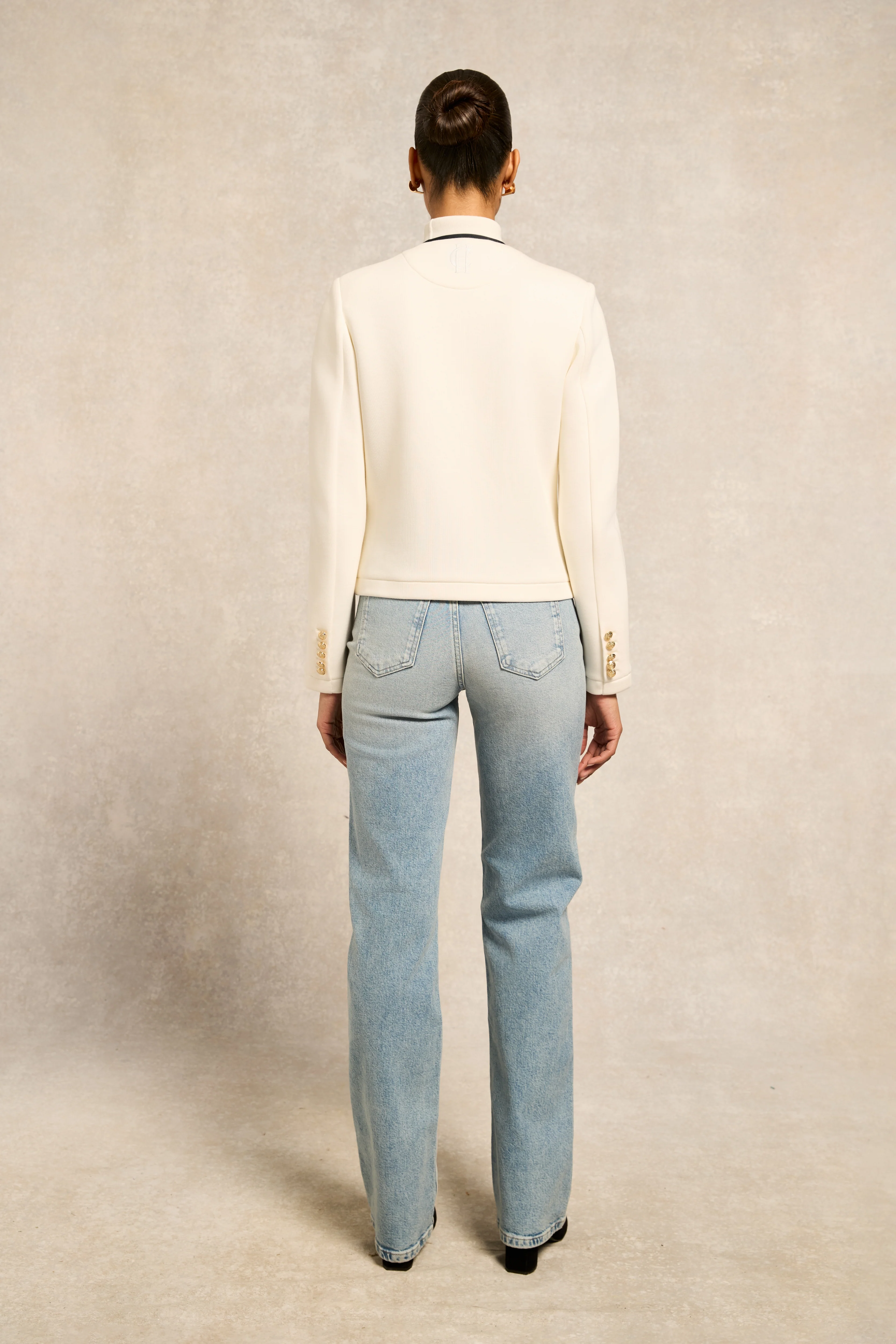 Chloe Jersey Jacket (Cream)