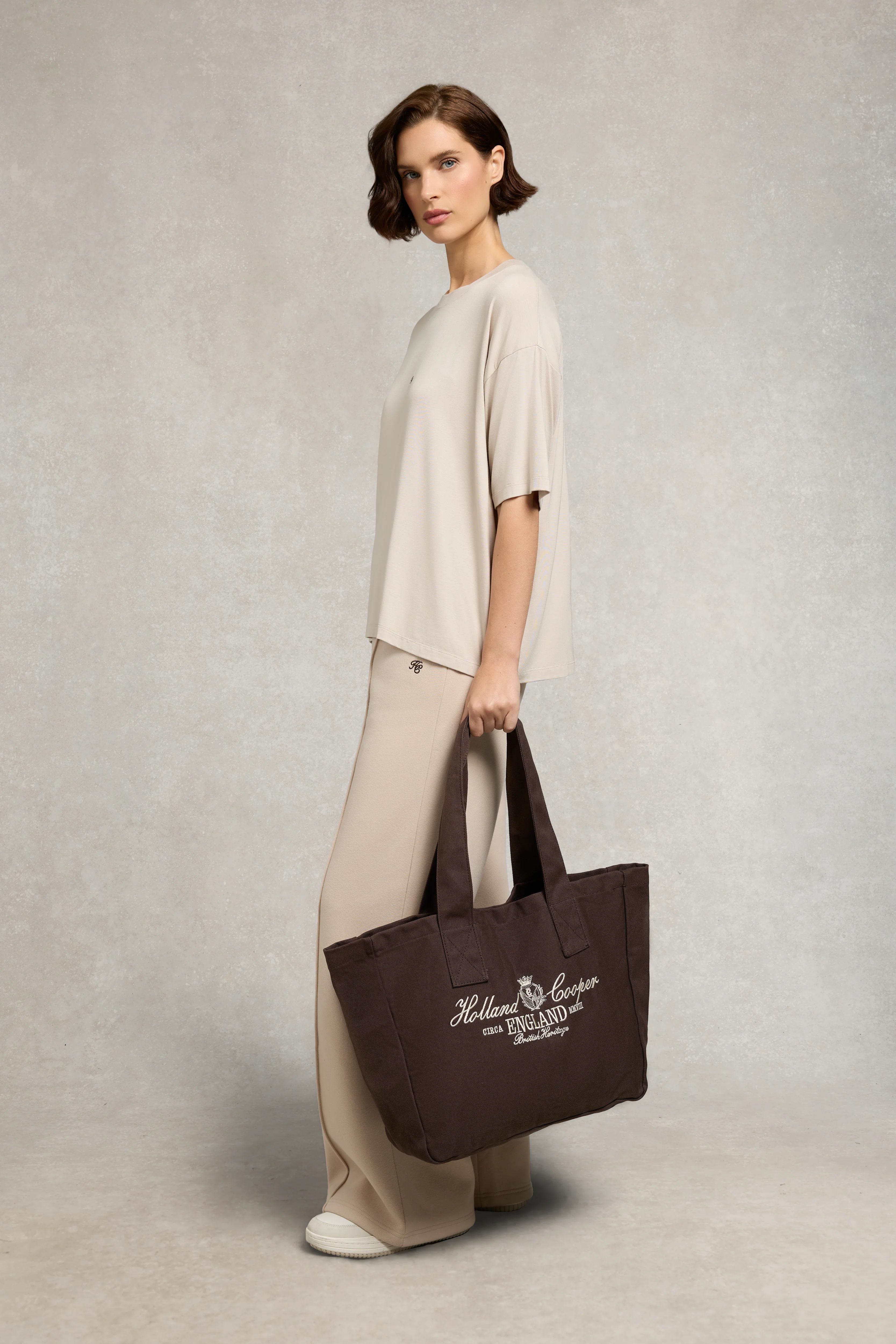 Essential Tote Bag (Chocolate Ecru)