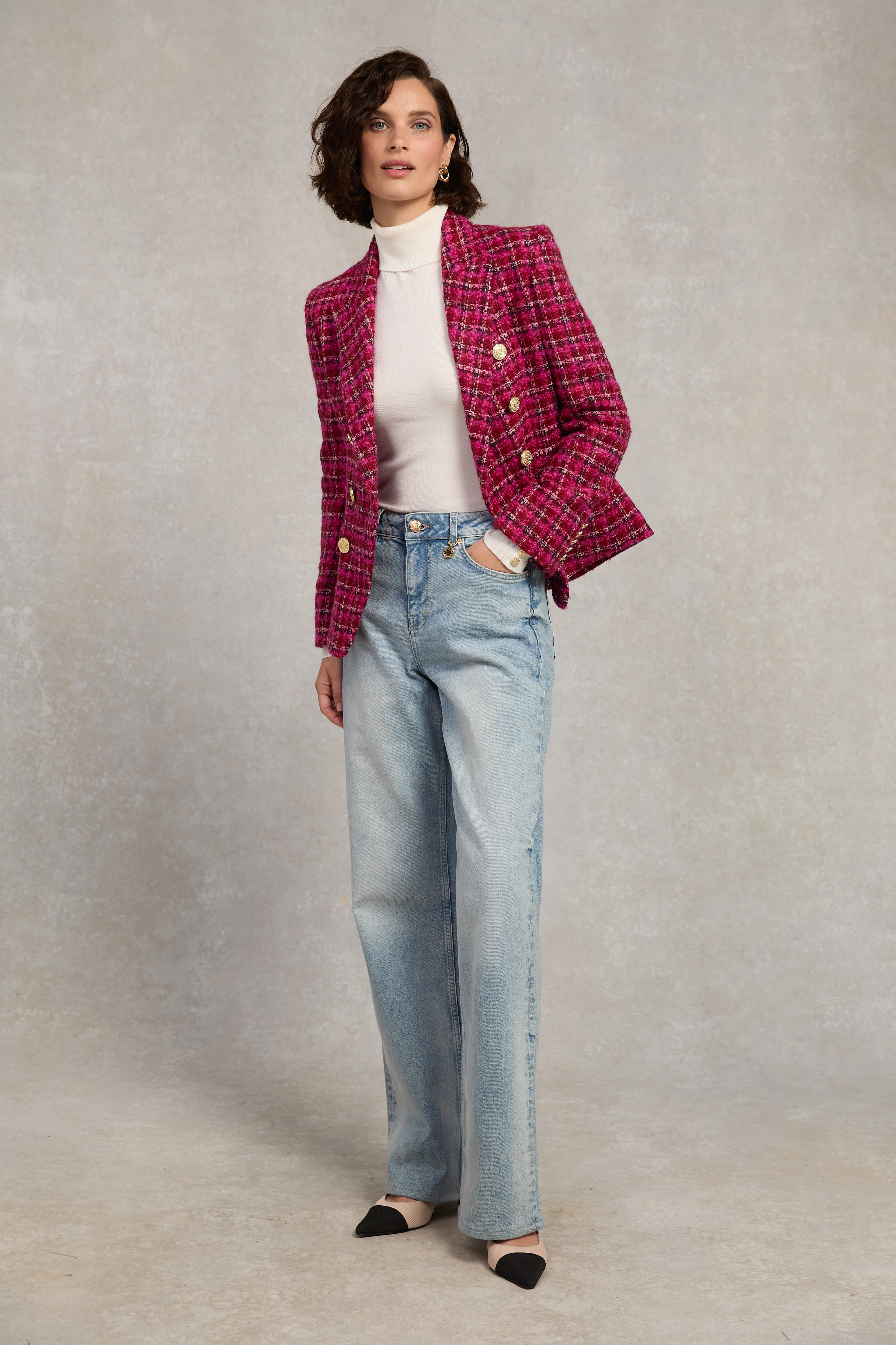 Knightsbridge Blazer (Cerise Boucle)