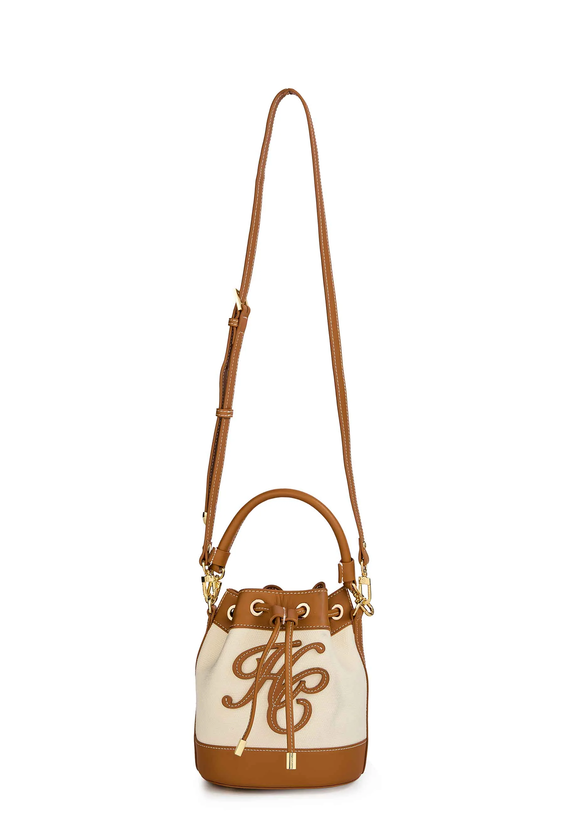 Amalfi Bucket Bag (Tan Canvas)