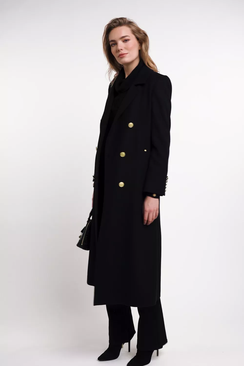 Daisy Roll Neck Knit (Black)