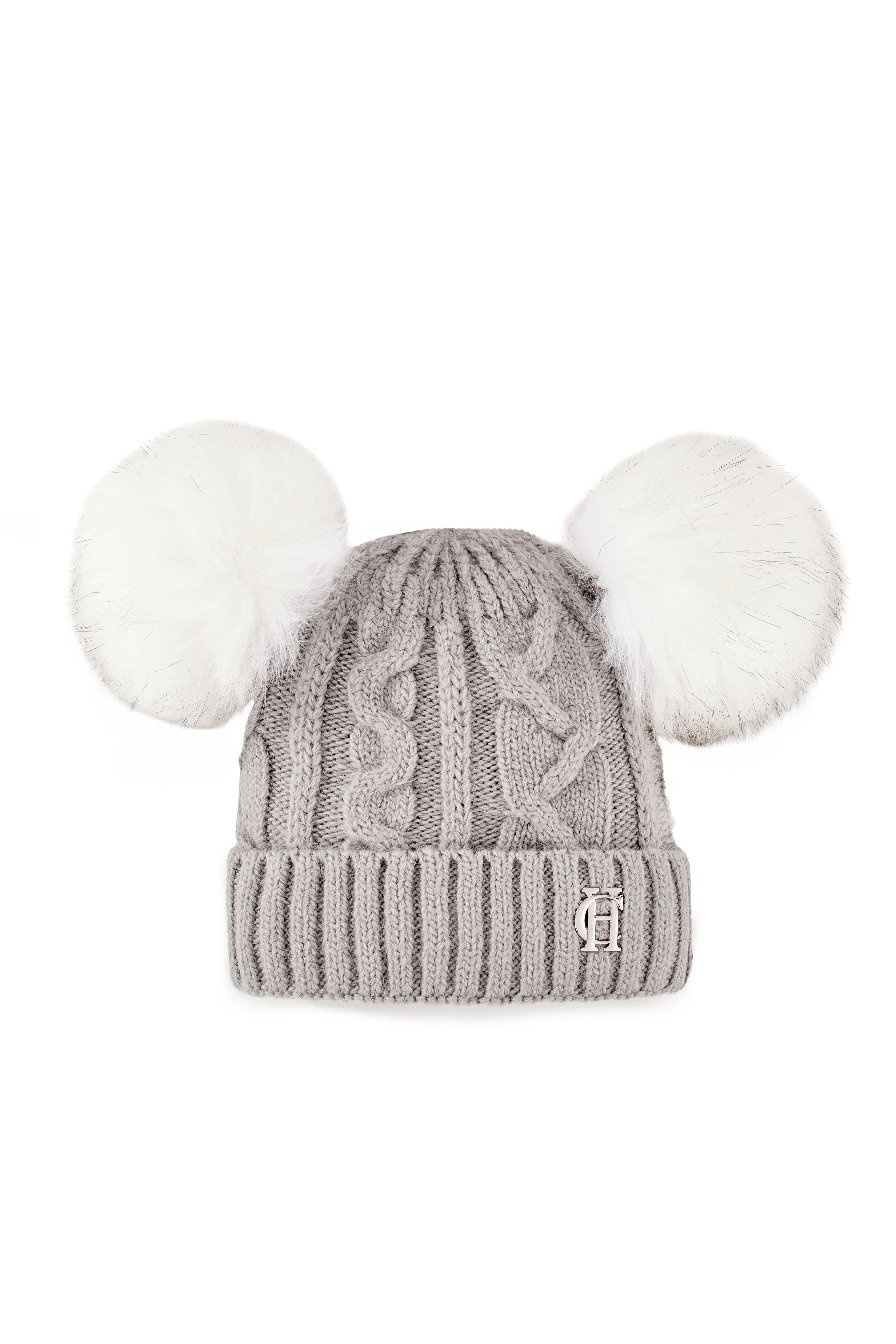 Baby Cable Hat (Grey)