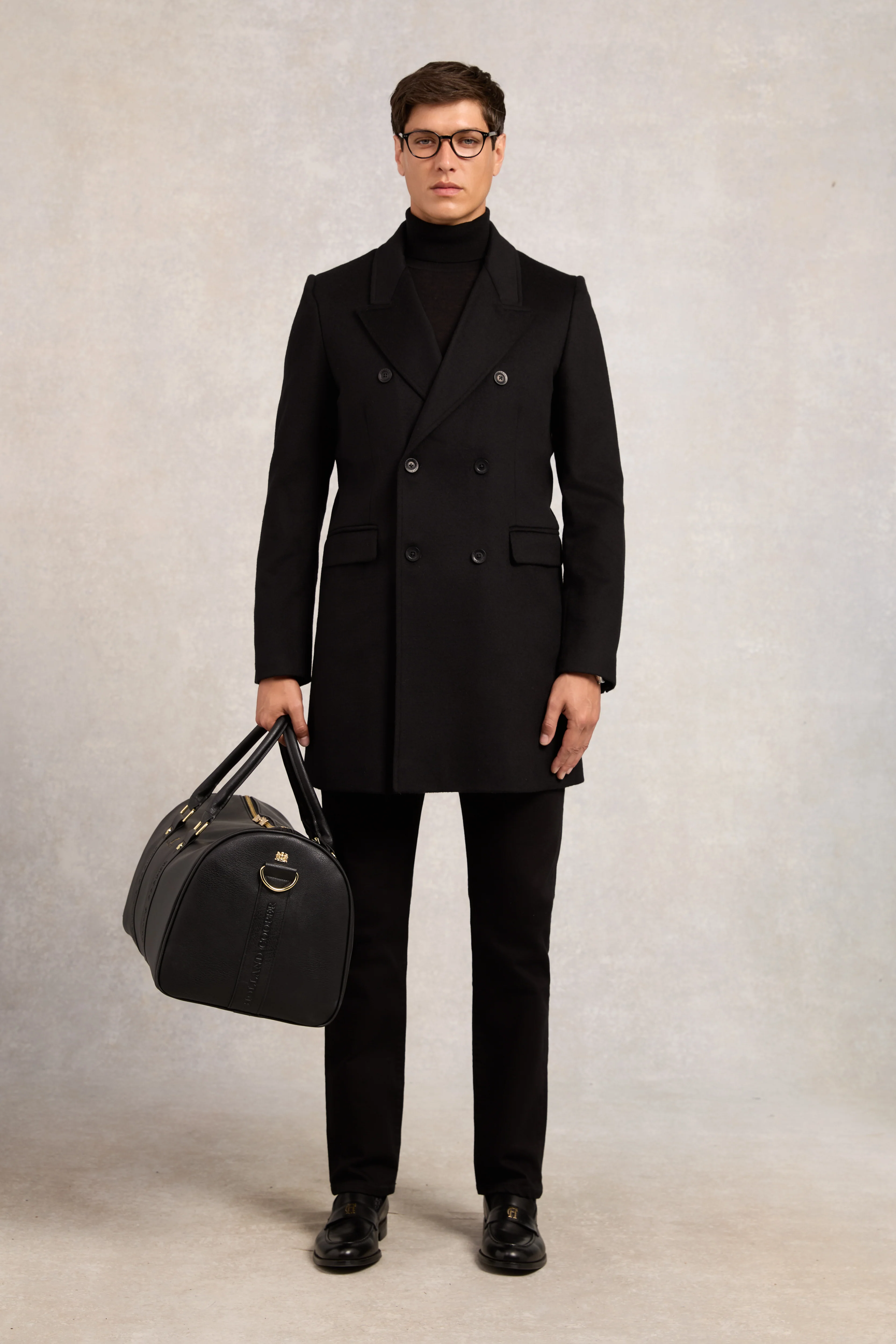 The Double Breasted Coat (Soft Black)