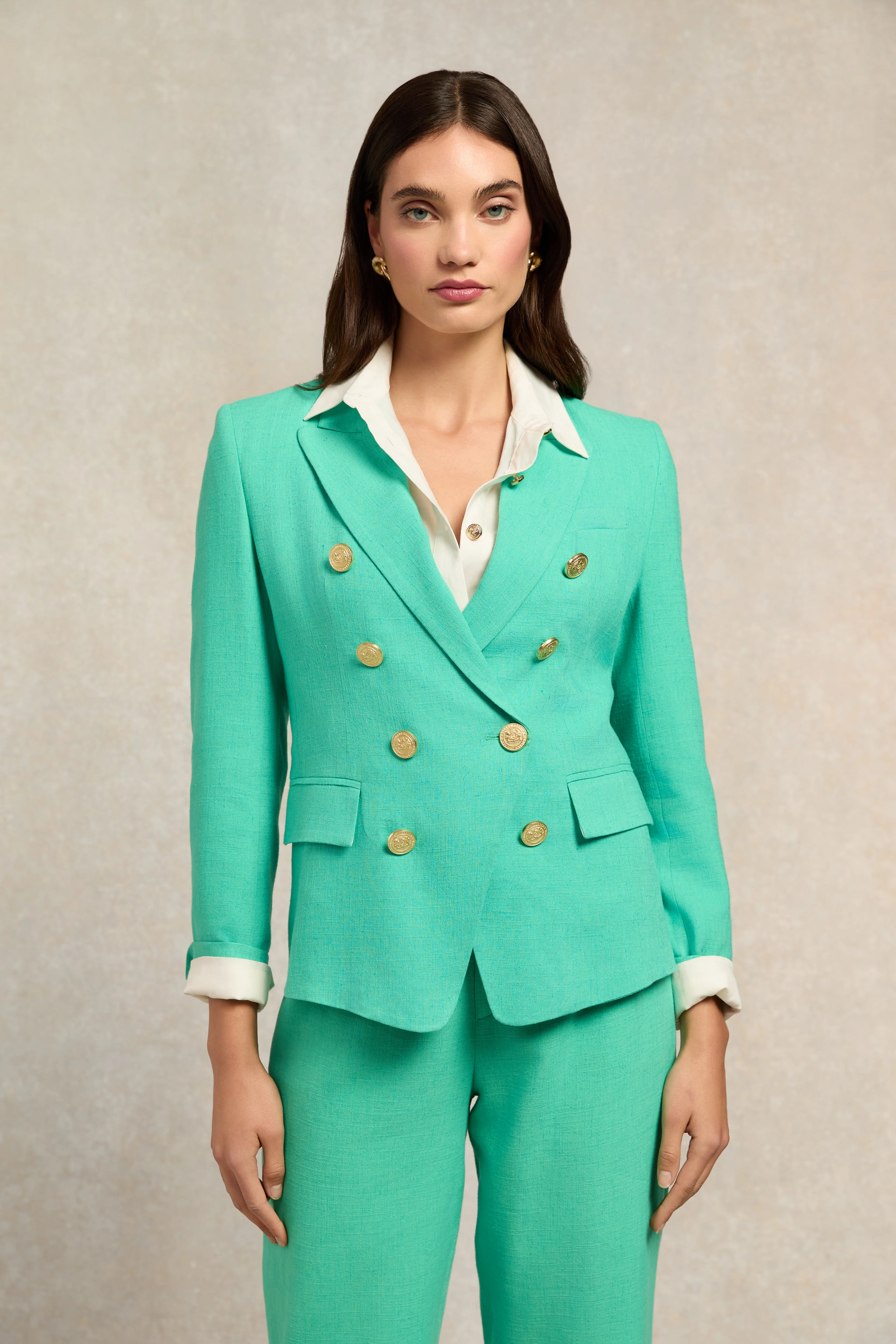 Knightsbridge Blazer (Jade Linen)