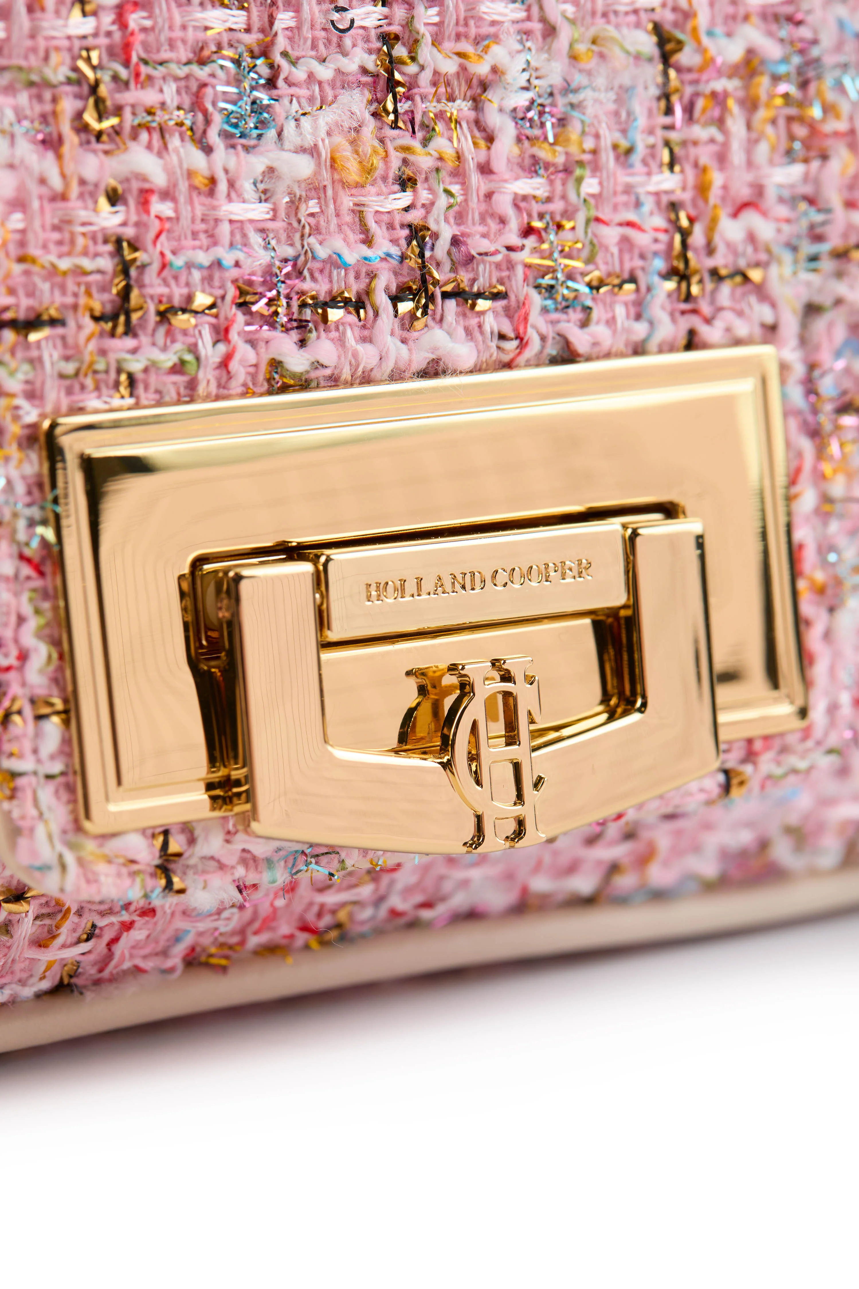 Boucle Crossbody Bag (Pink Sparkle Boucle)