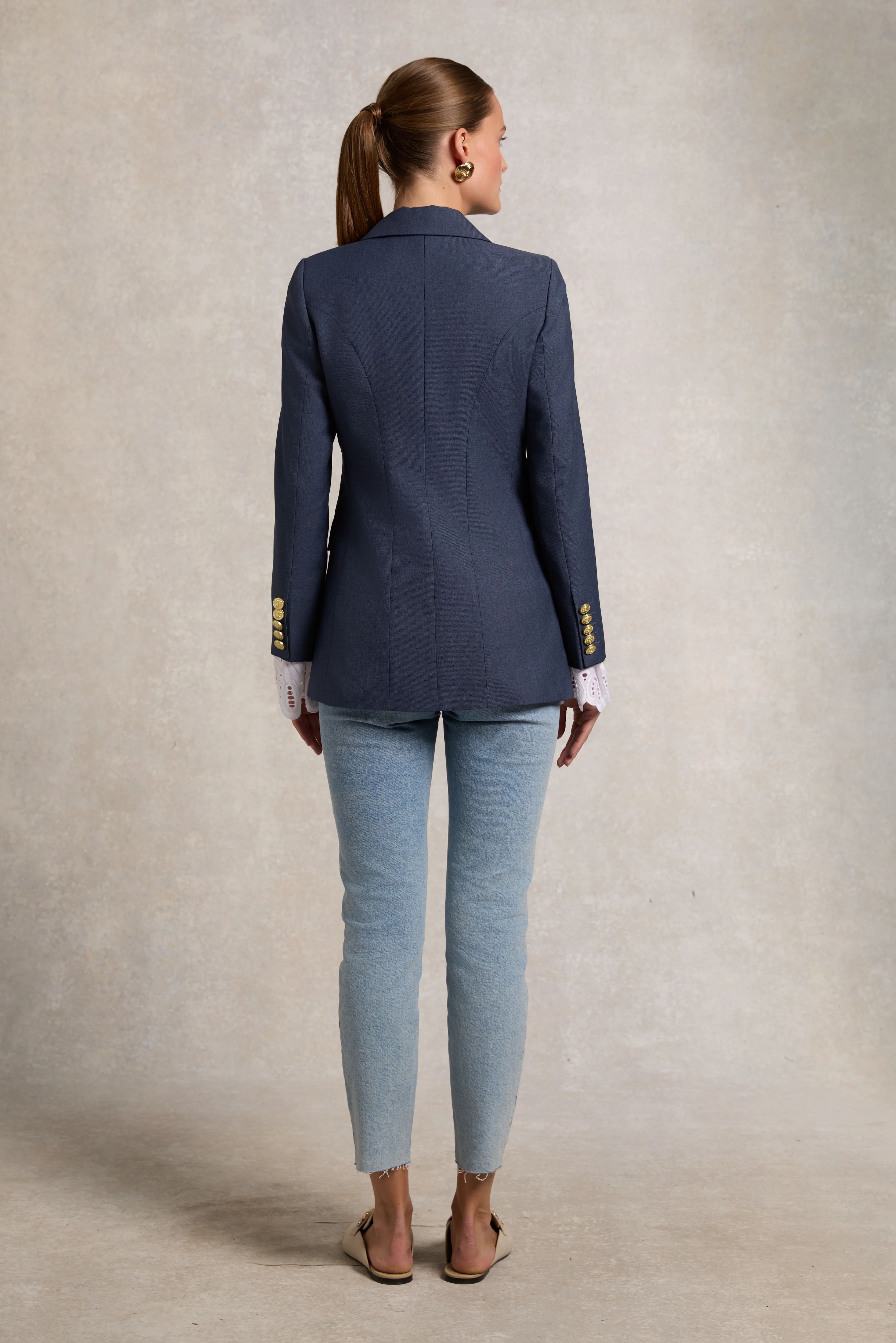 Double Breasted Blazer (Denim)