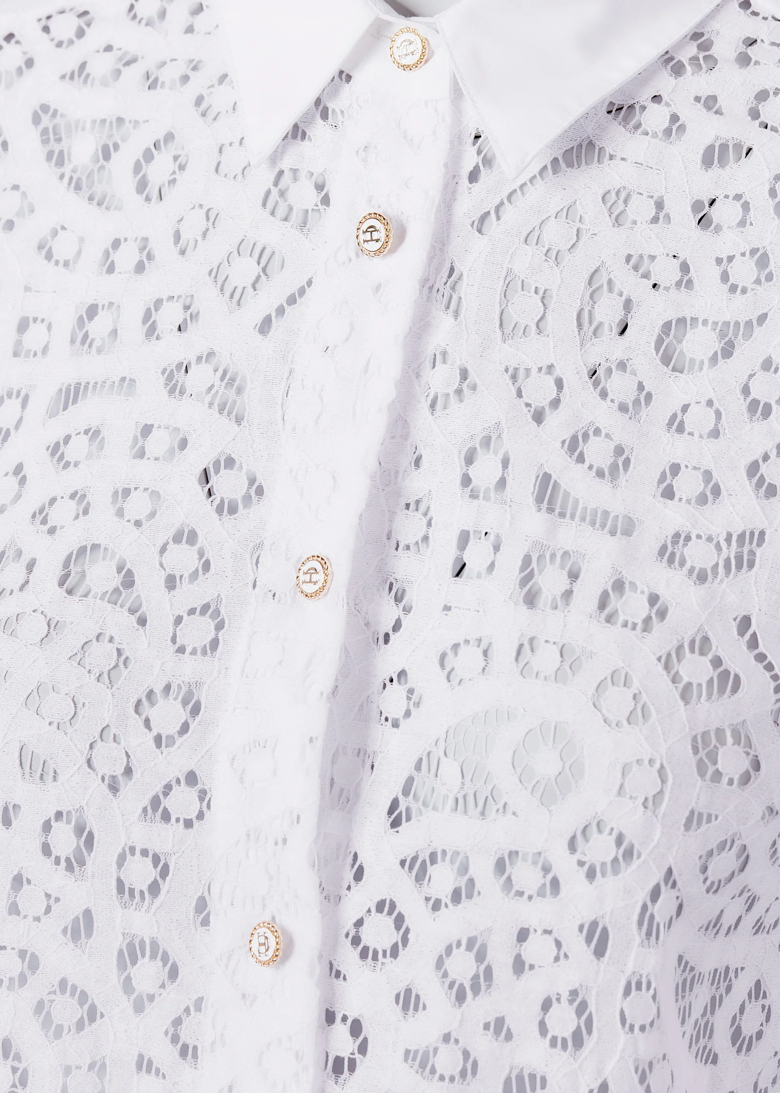 Classic Lace Shirt (White)