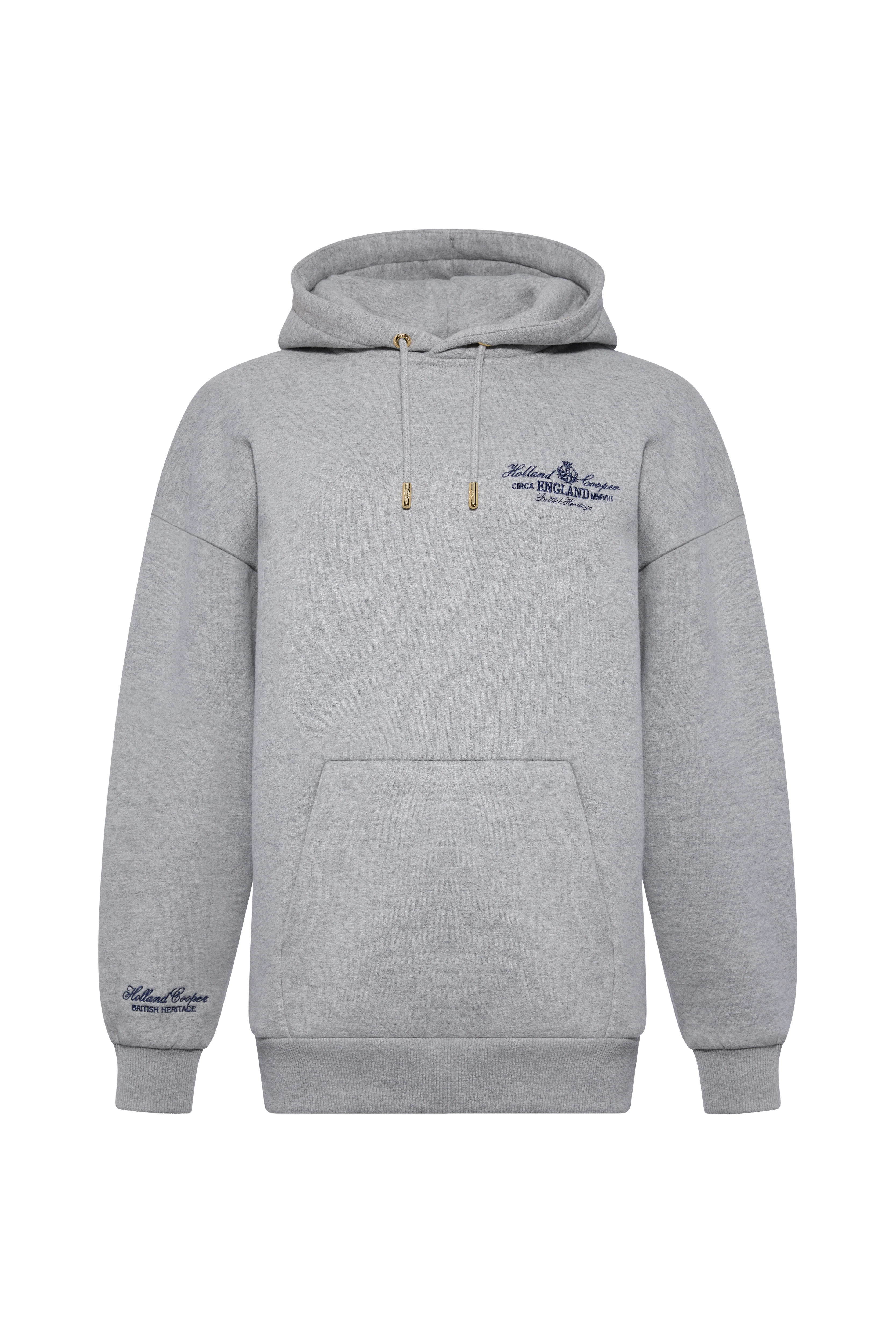 Relaxed Fit Script Hoodie (Grey Marl)