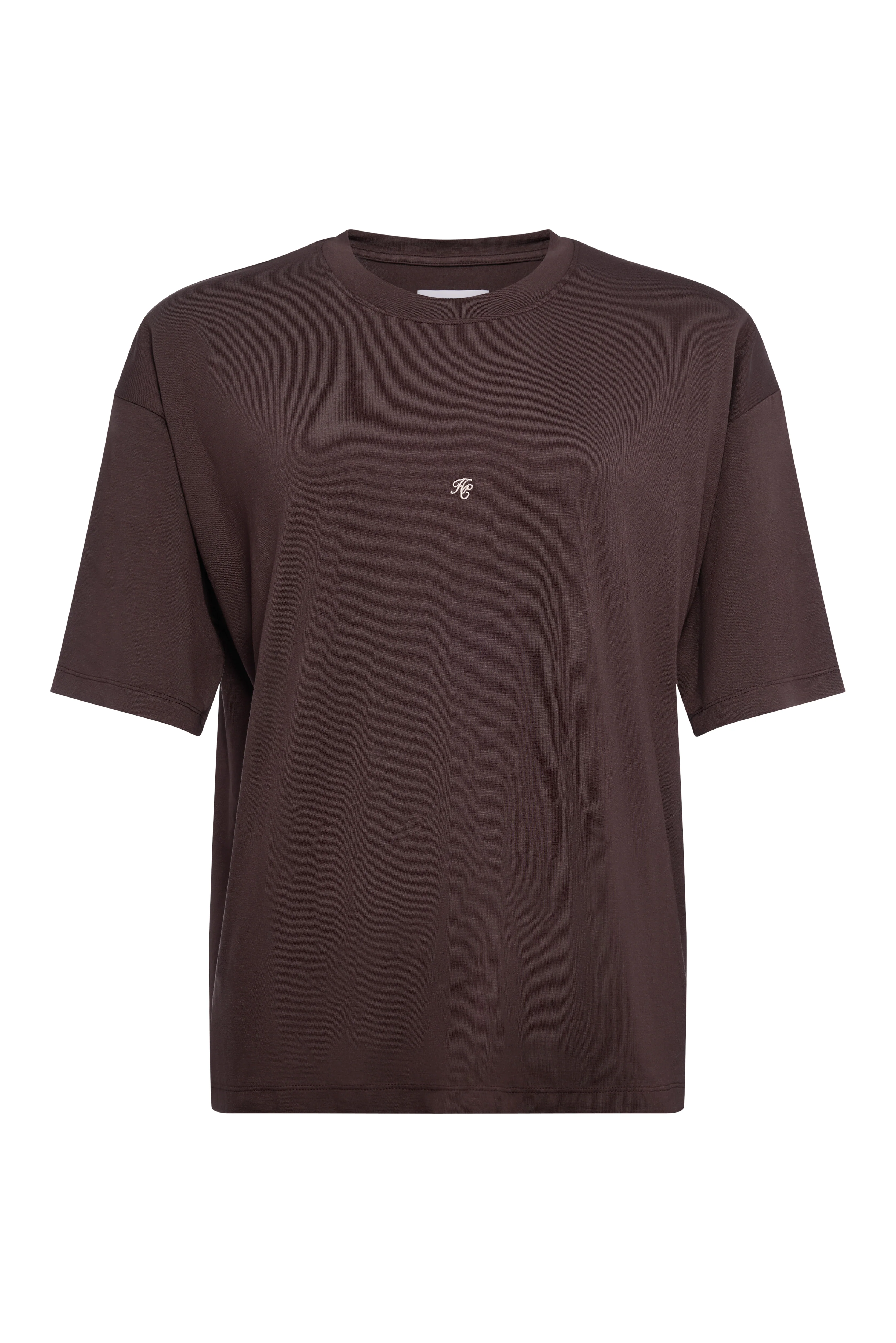 Oversized Monogram Tee (Walnut)