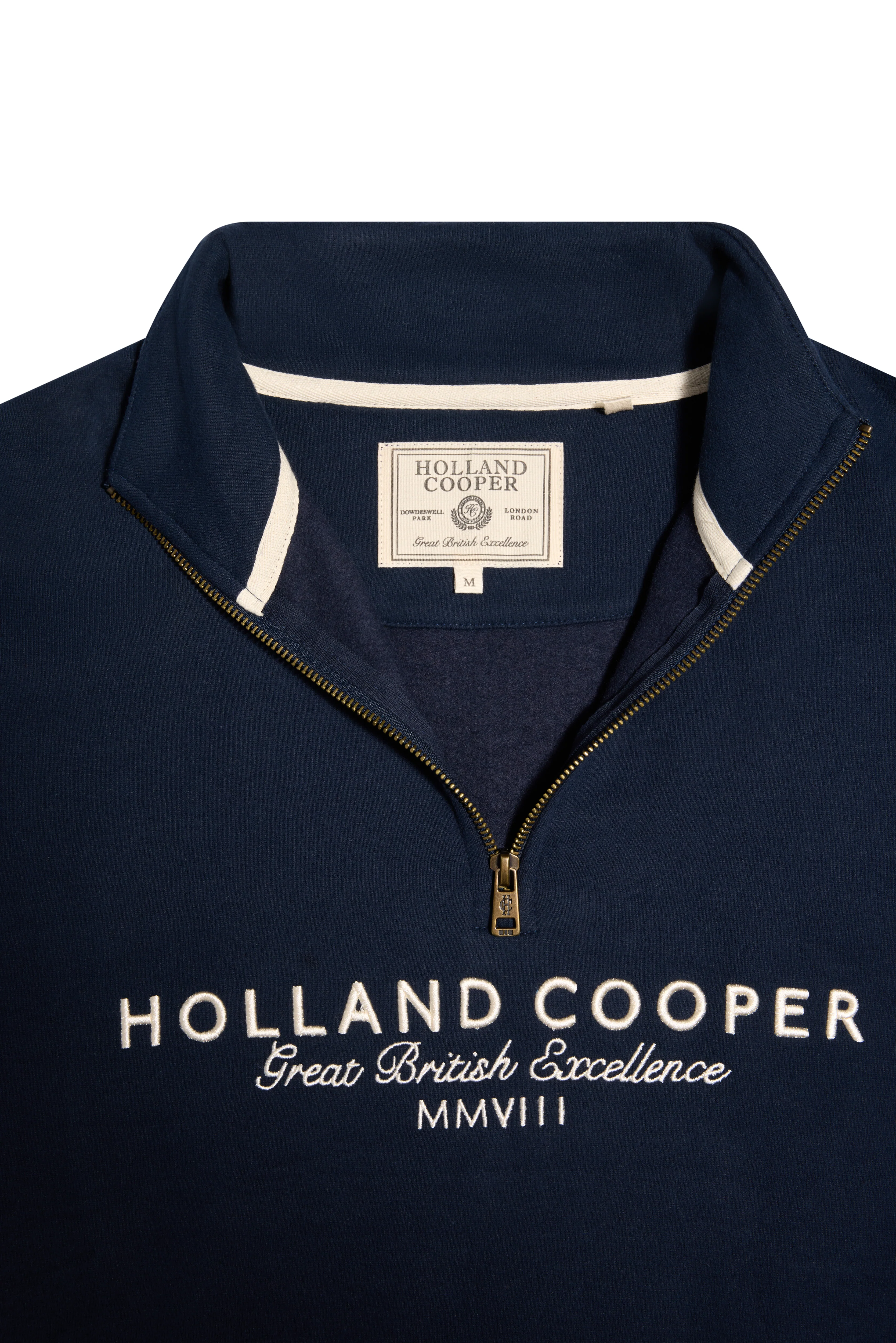 Men's Sporting Goods Zip Henley (Ink Navy)