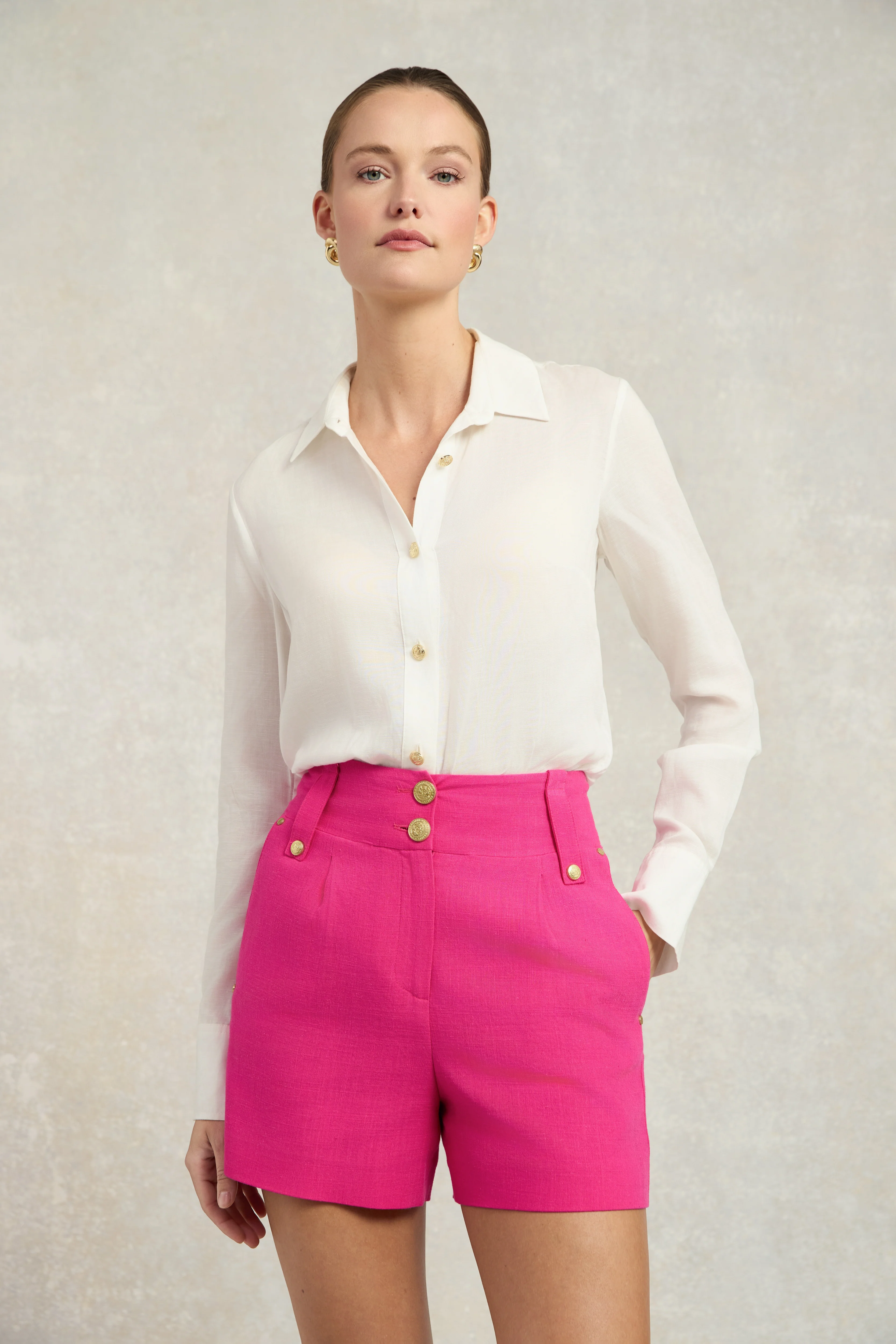 Tailored Short (Hot Pink Linen)