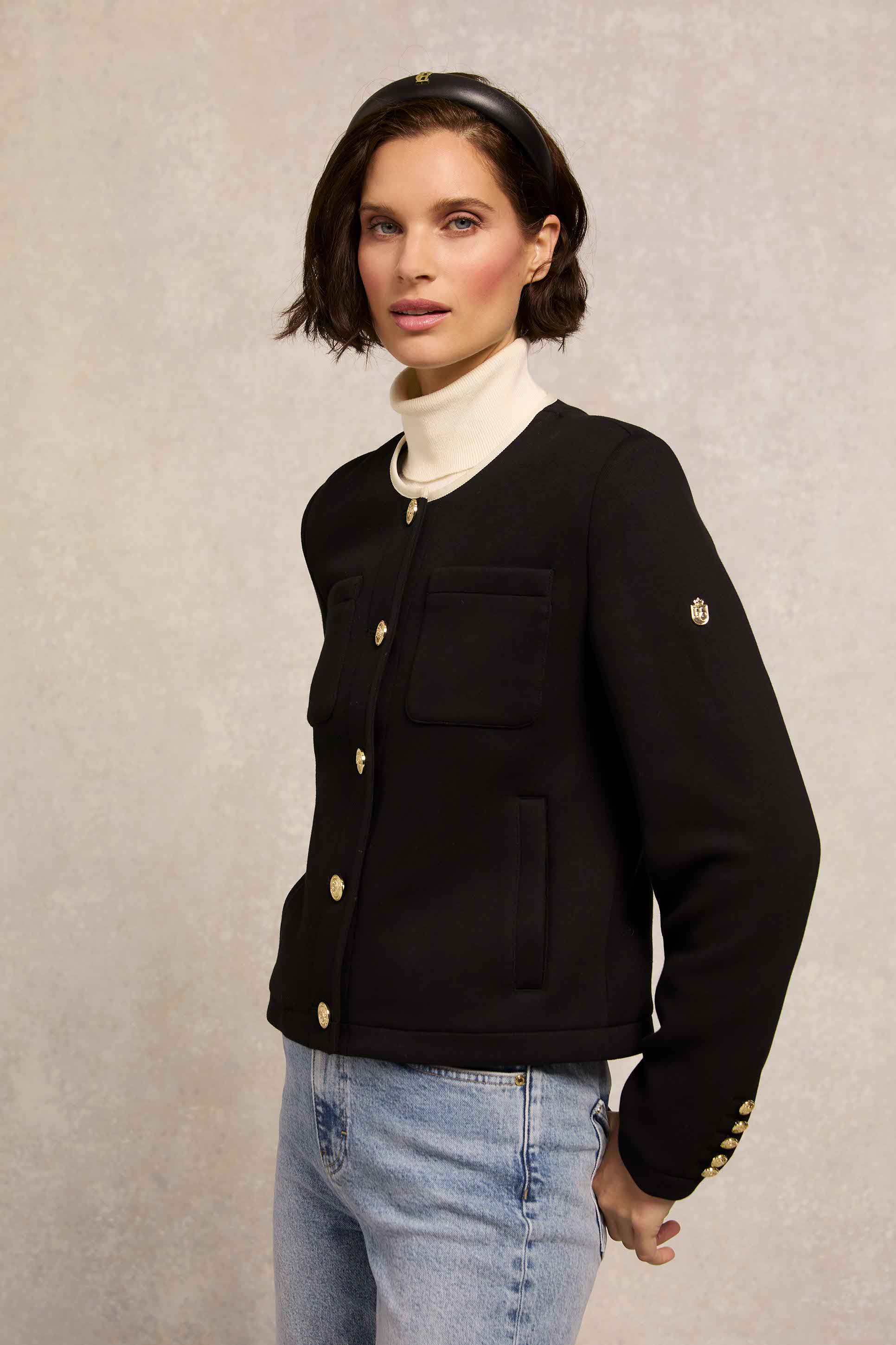 Chloe Jersey Jacket (Black)