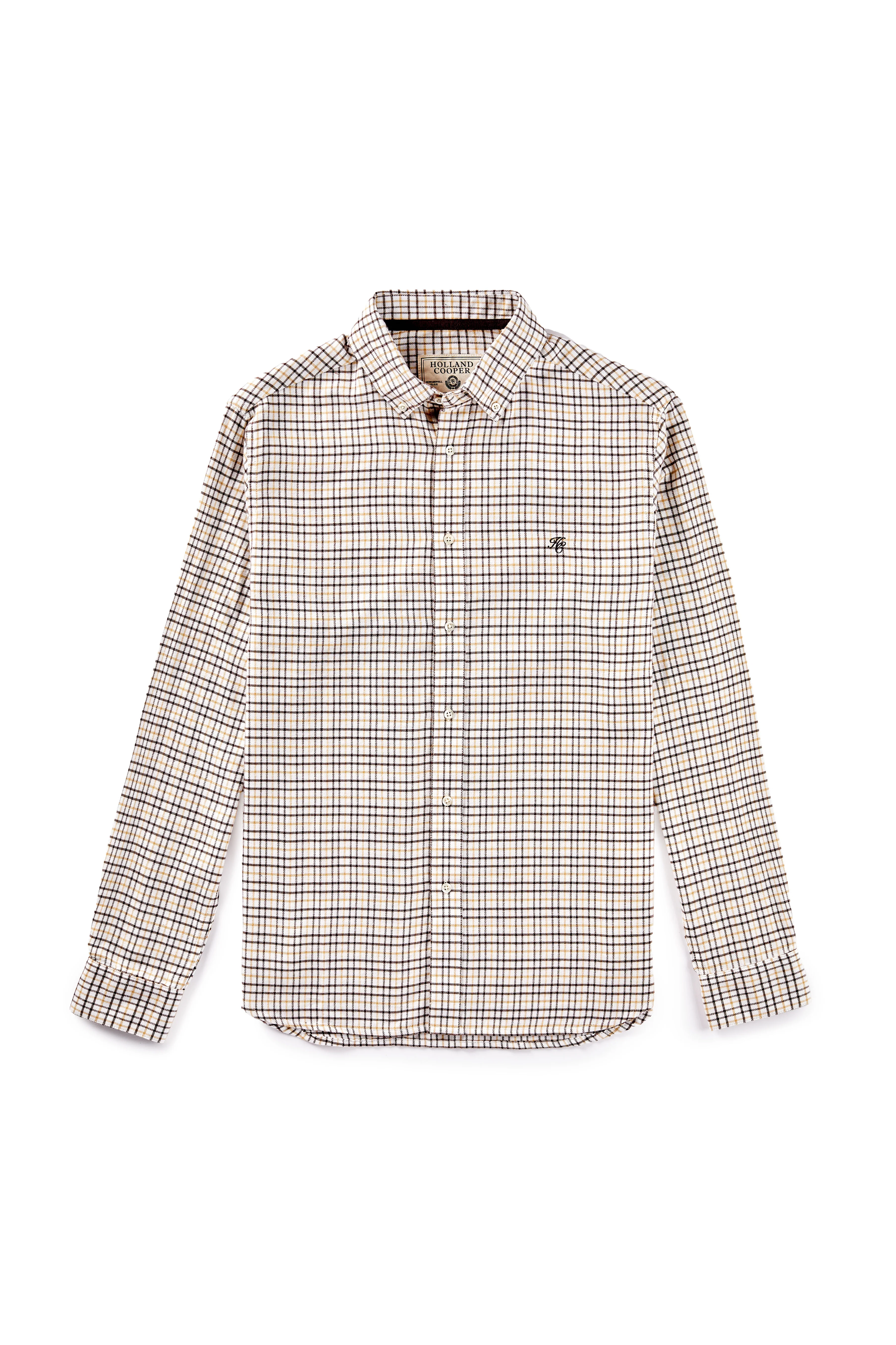 Classic Button Down Shirt (Cheltenham Camel Check)