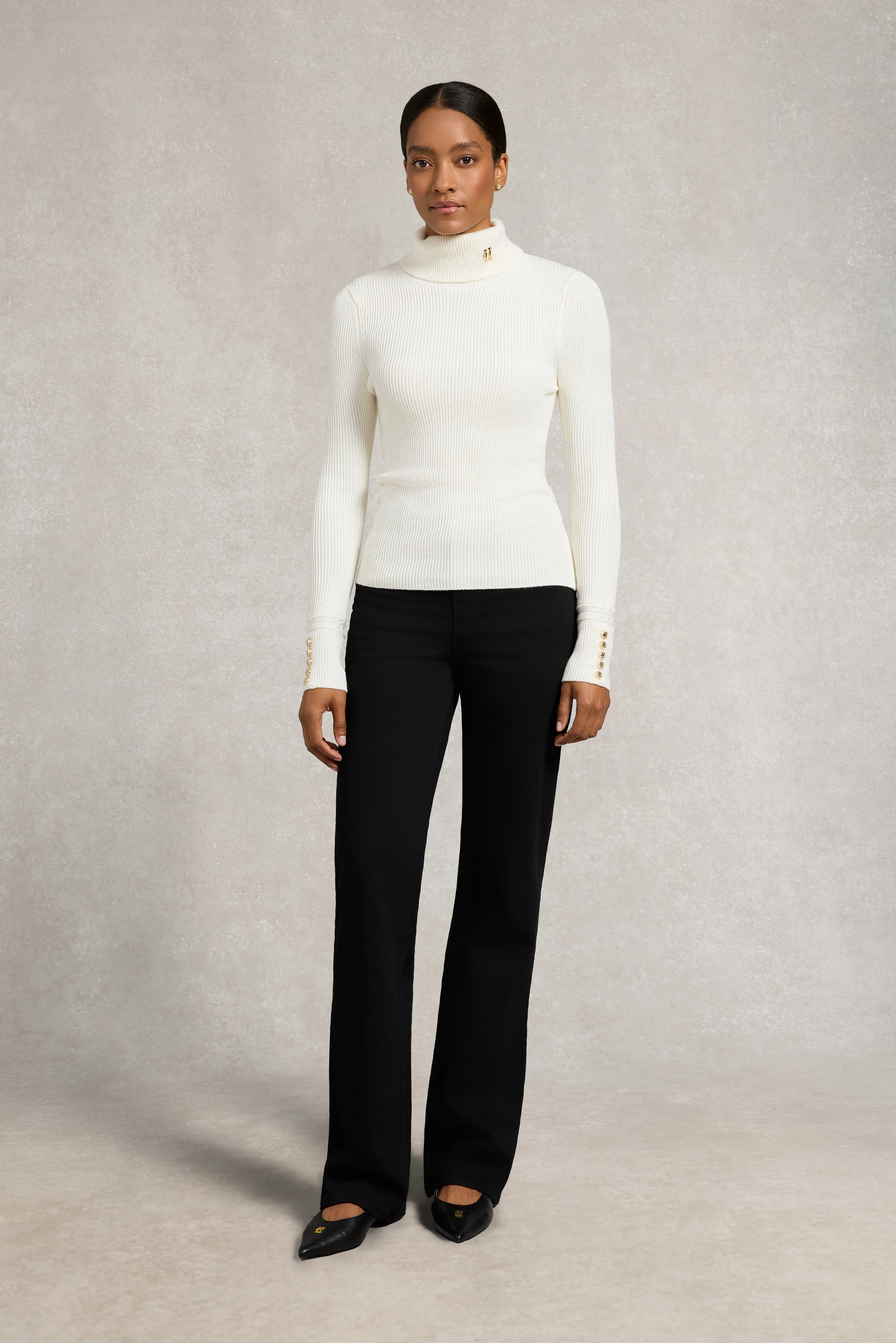 Painswick Roll Neck Knit (Natural)
