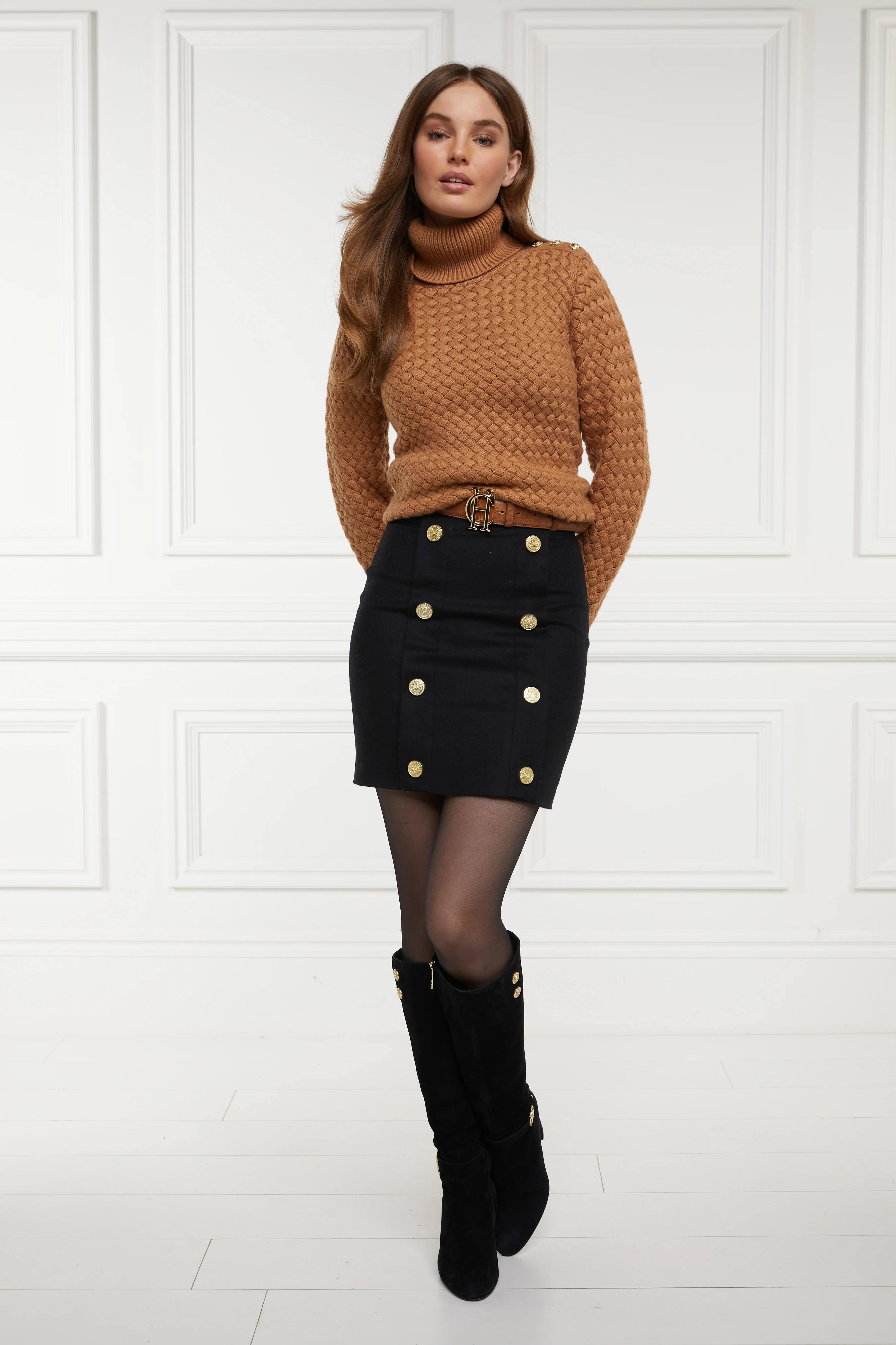 Knightsbridge Skirt (Soft Black Tan)