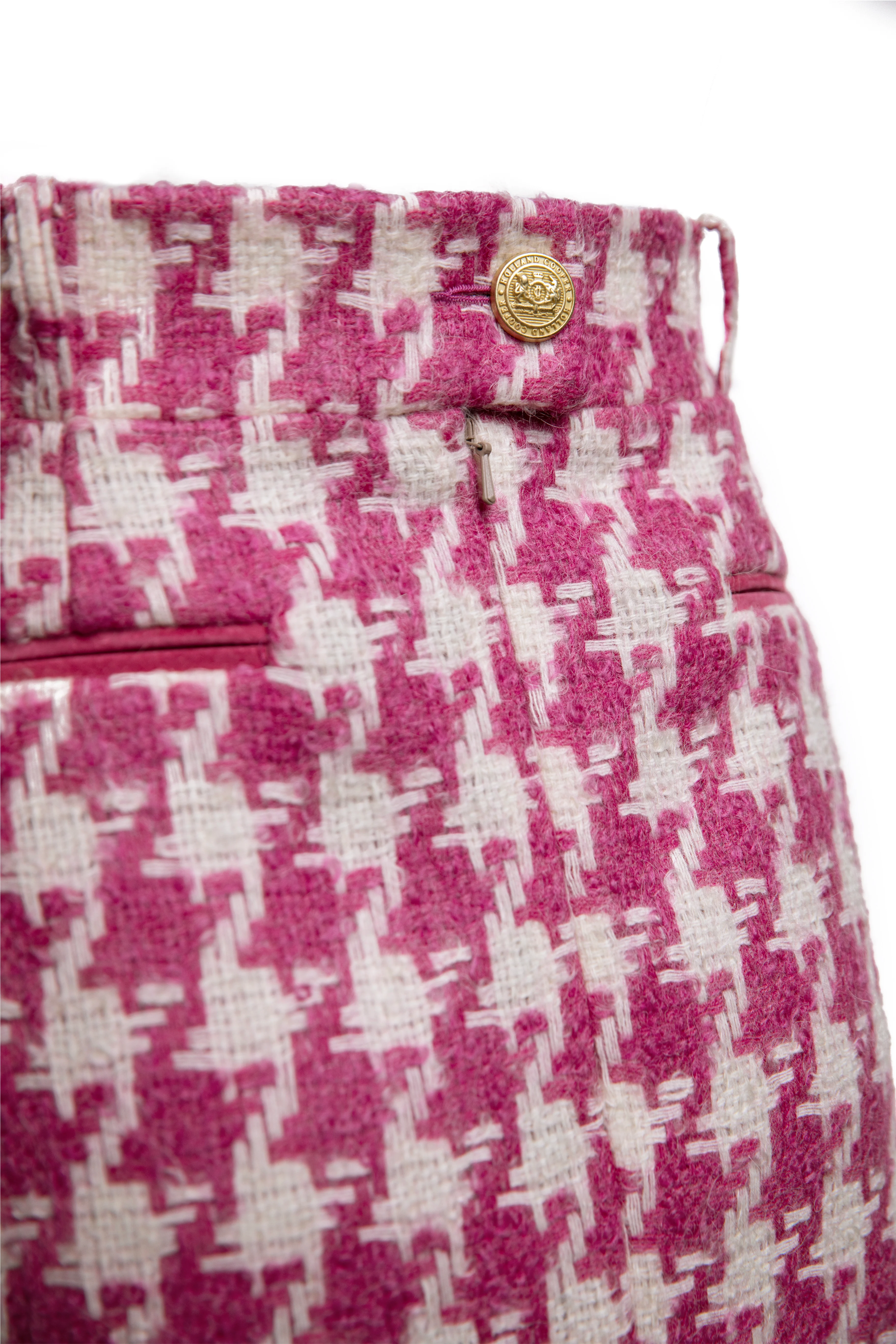 Knightsbridge Skirt (Hot Pink Large Scale Houndstooth)