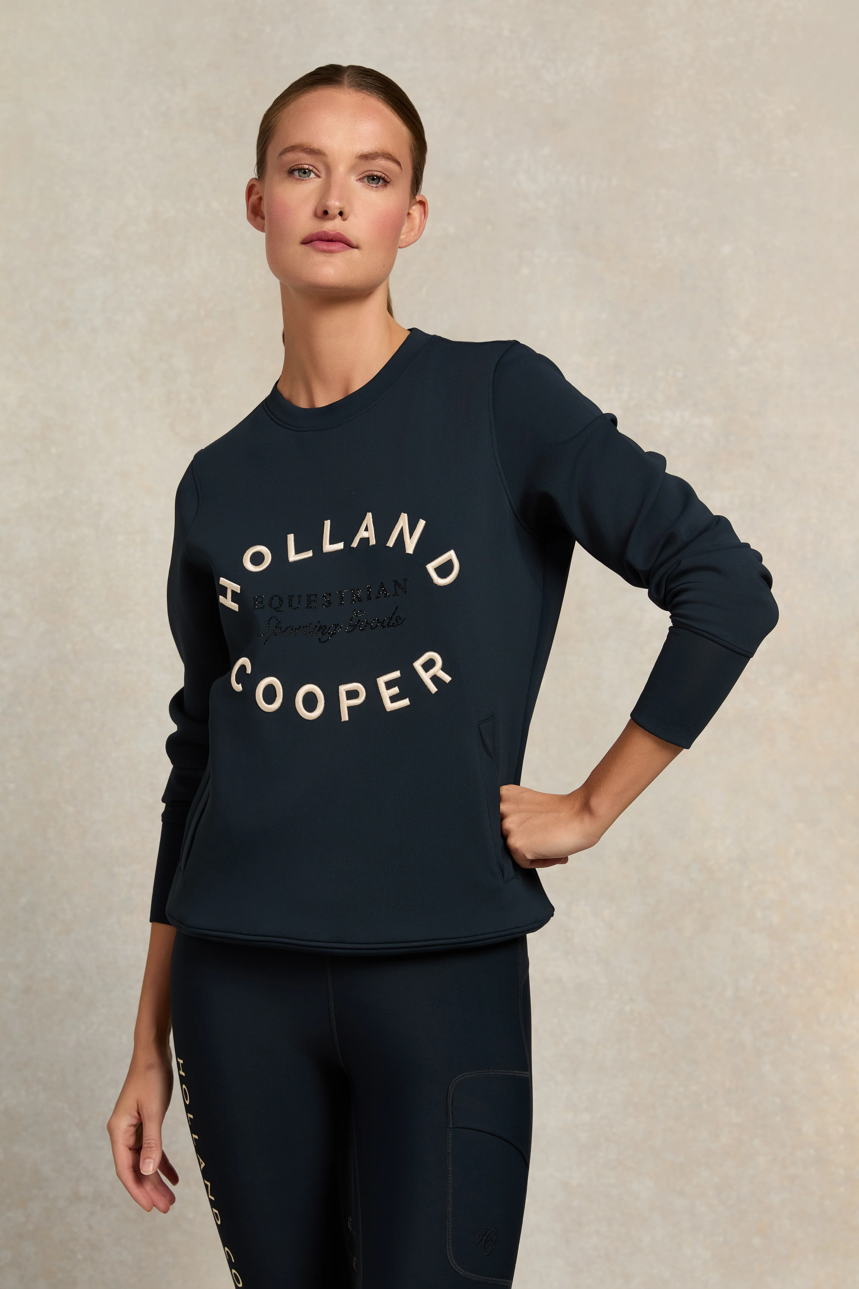 Crystal Crew Neck Sweat (Ink Navy)