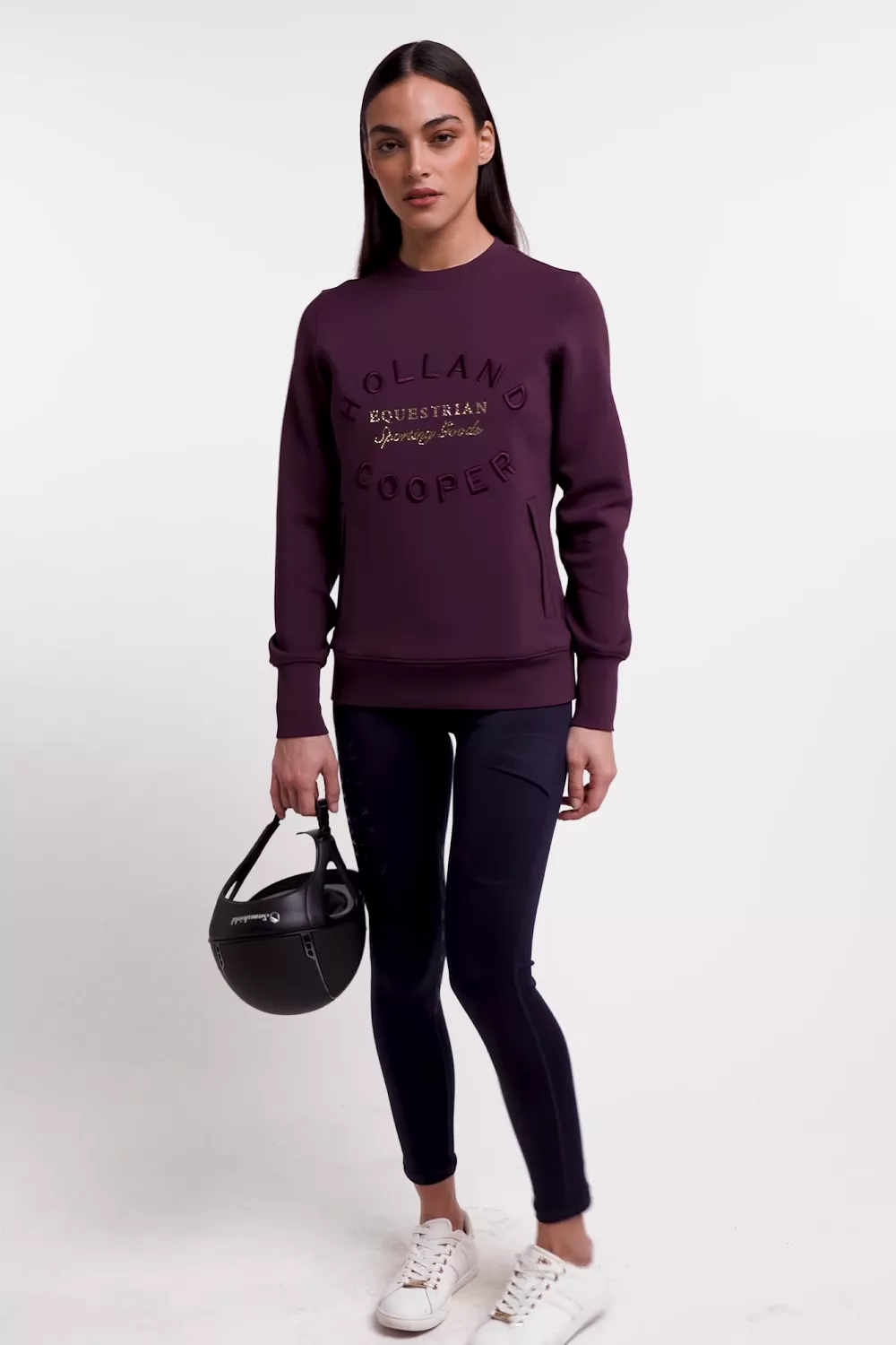 Crystal Crew Neck Sweat (Aubergine)