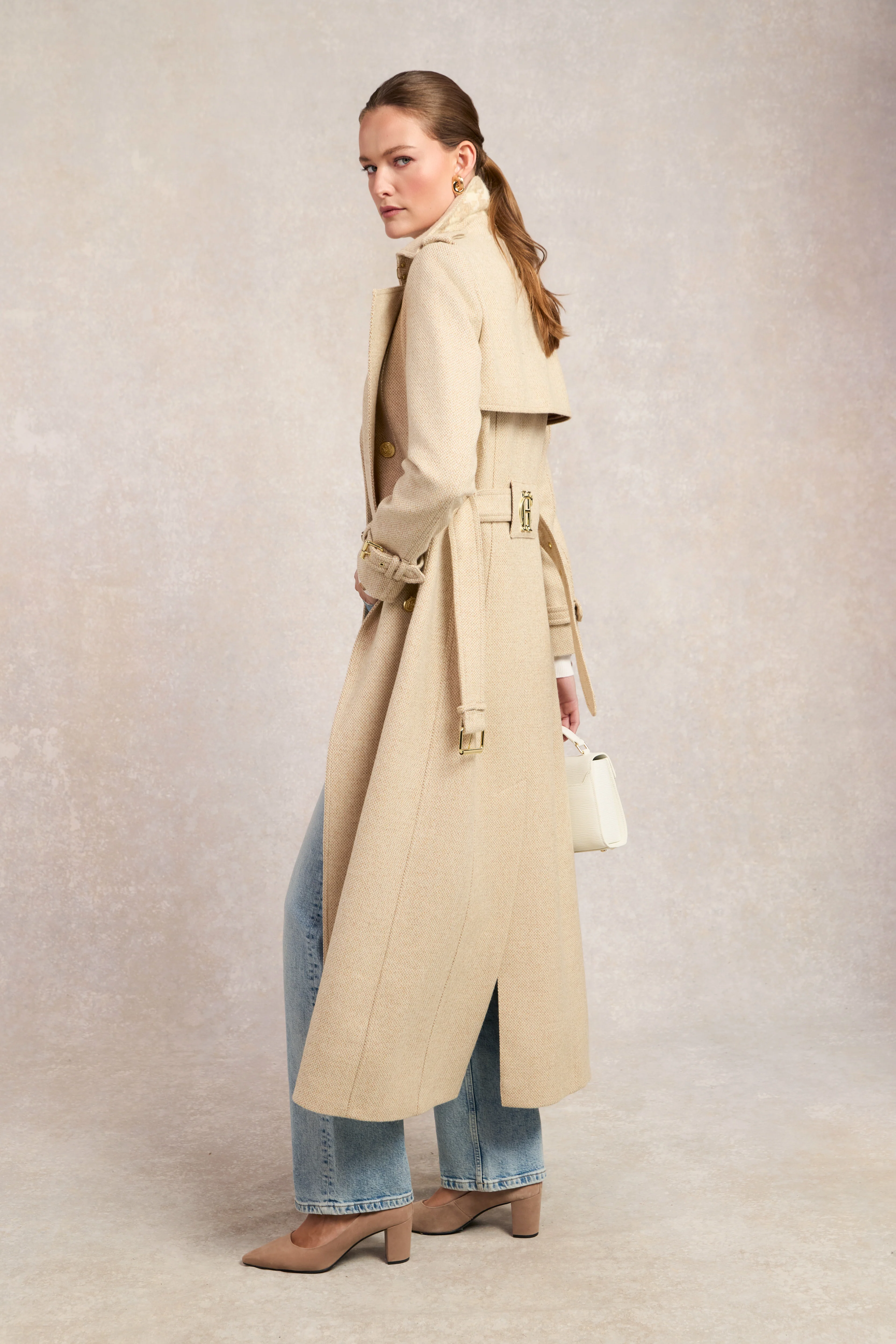 Full Length Marlborough Trench Coat (Biscuit)