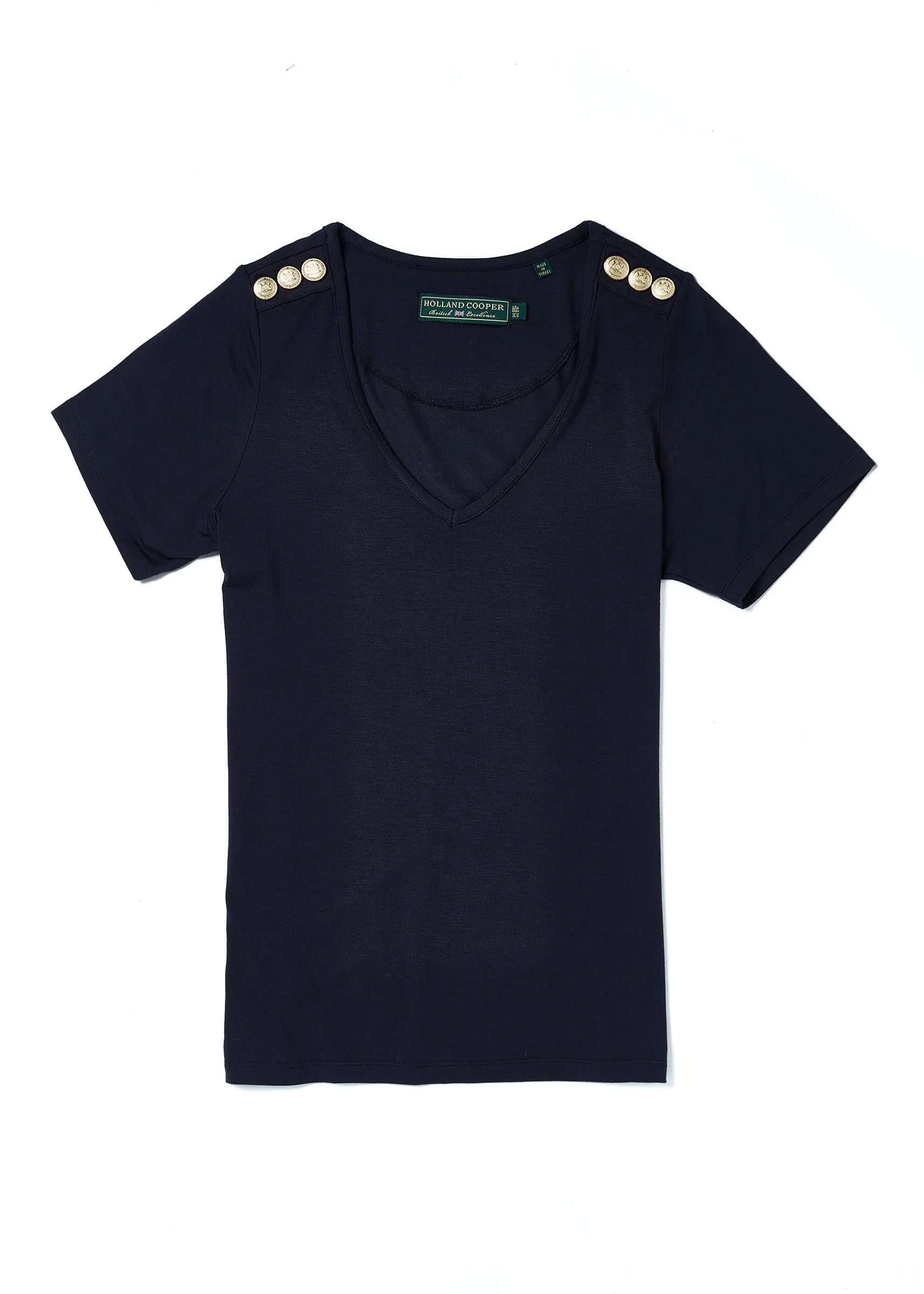 Relax Fit V-Neck Tee (Navy)